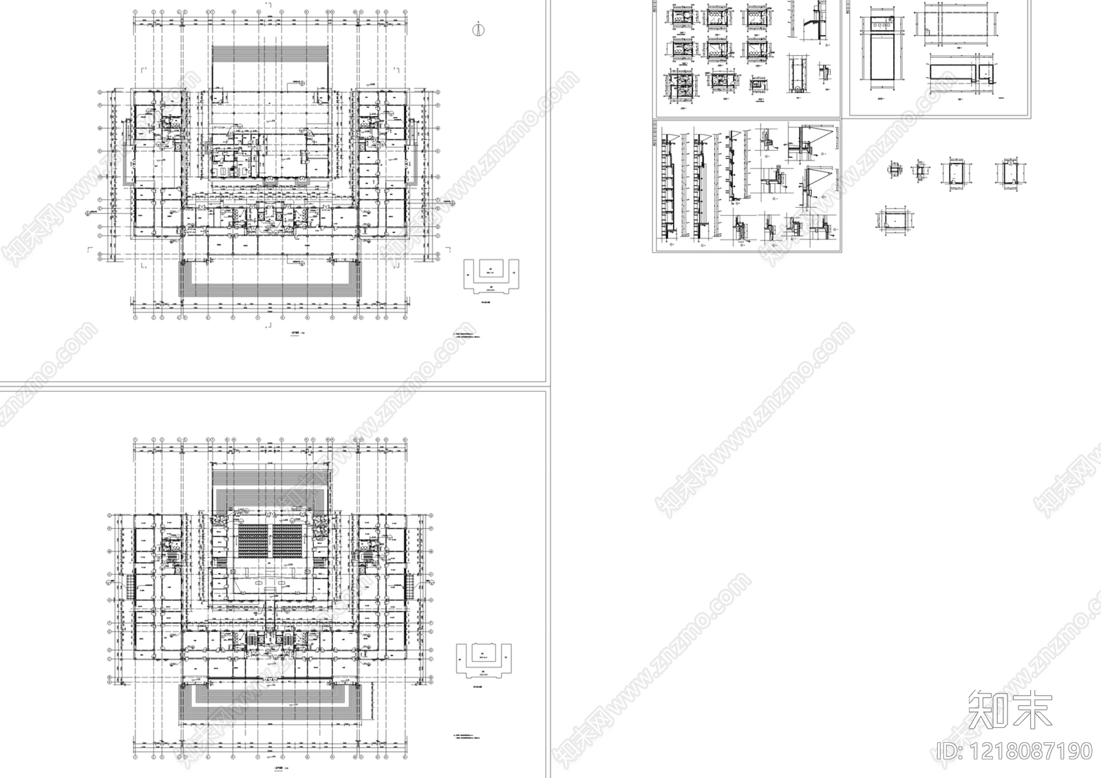 行政机构建筑cad施工图下载【ID:1218087190】