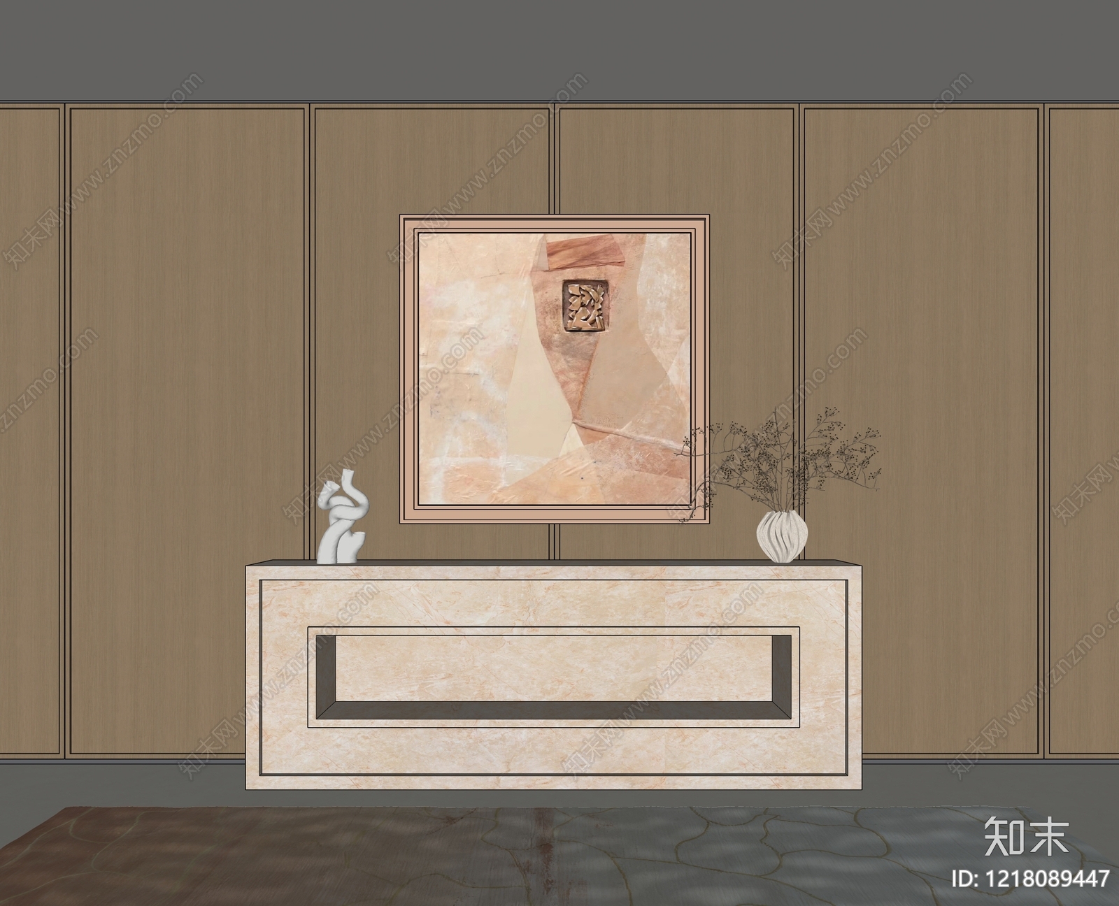 现代背景墙SU模型下载【ID:1218089447】