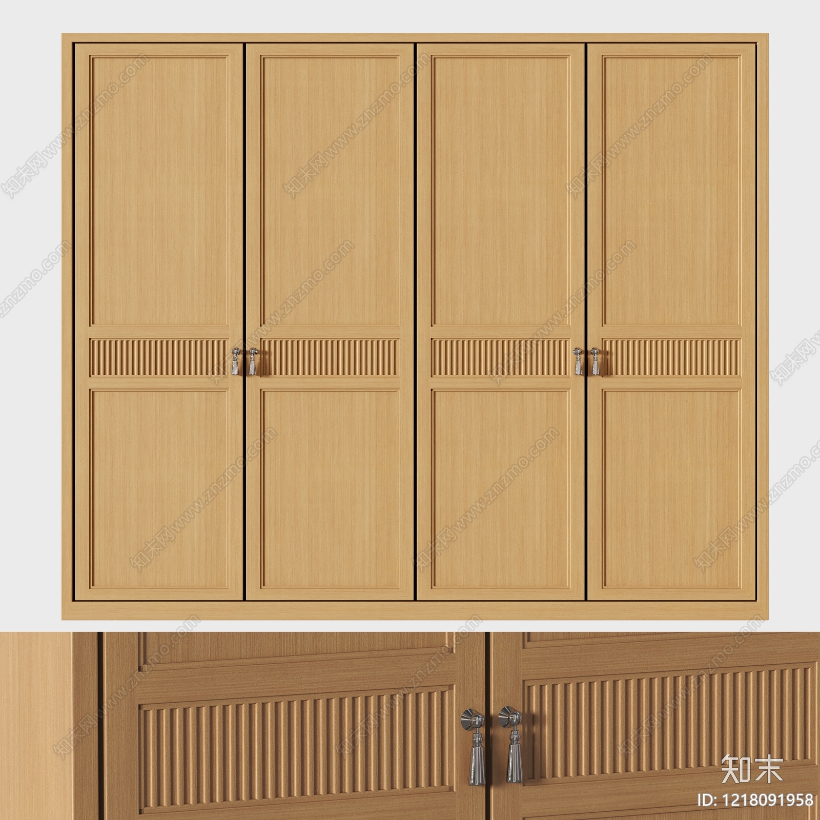 原木风衣柜3D模型下载【ID:1218091958】