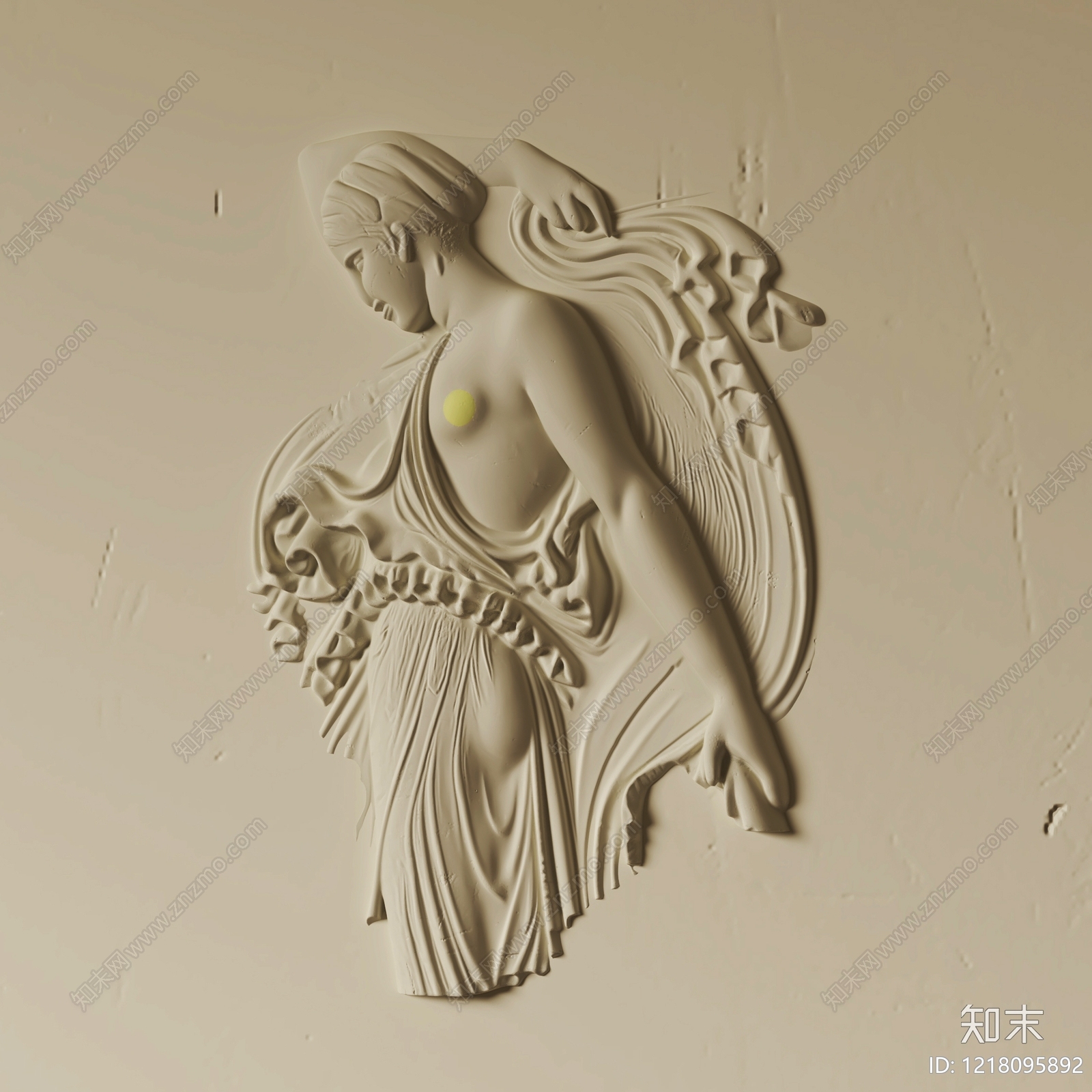 新古典主义雕花3D模型渲染效果图