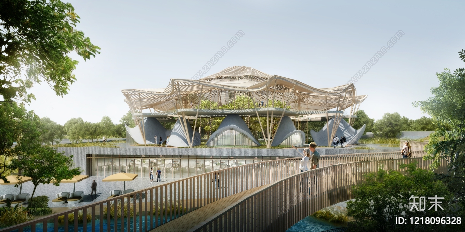 会议中心建筑cad施工图下载【ID:1218096328】
