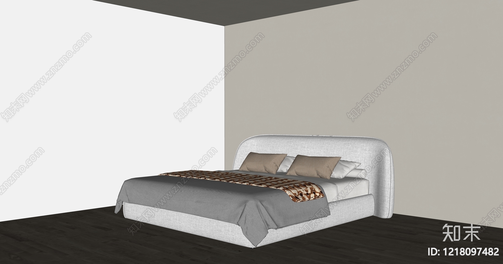 侘寂主卧SU模型下载【ID:1218097482】