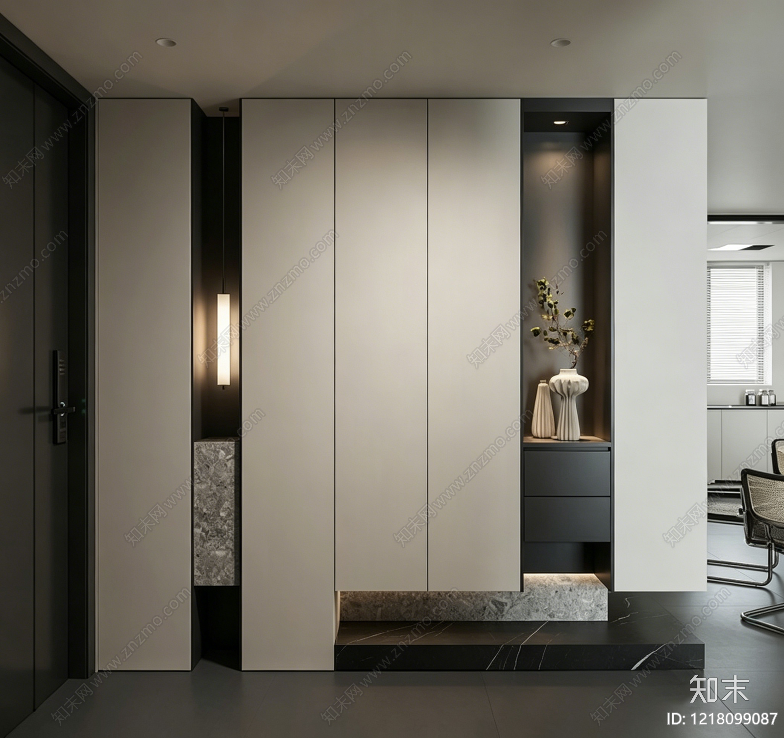 极简玄关3D模型下载【ID:1218099087】
