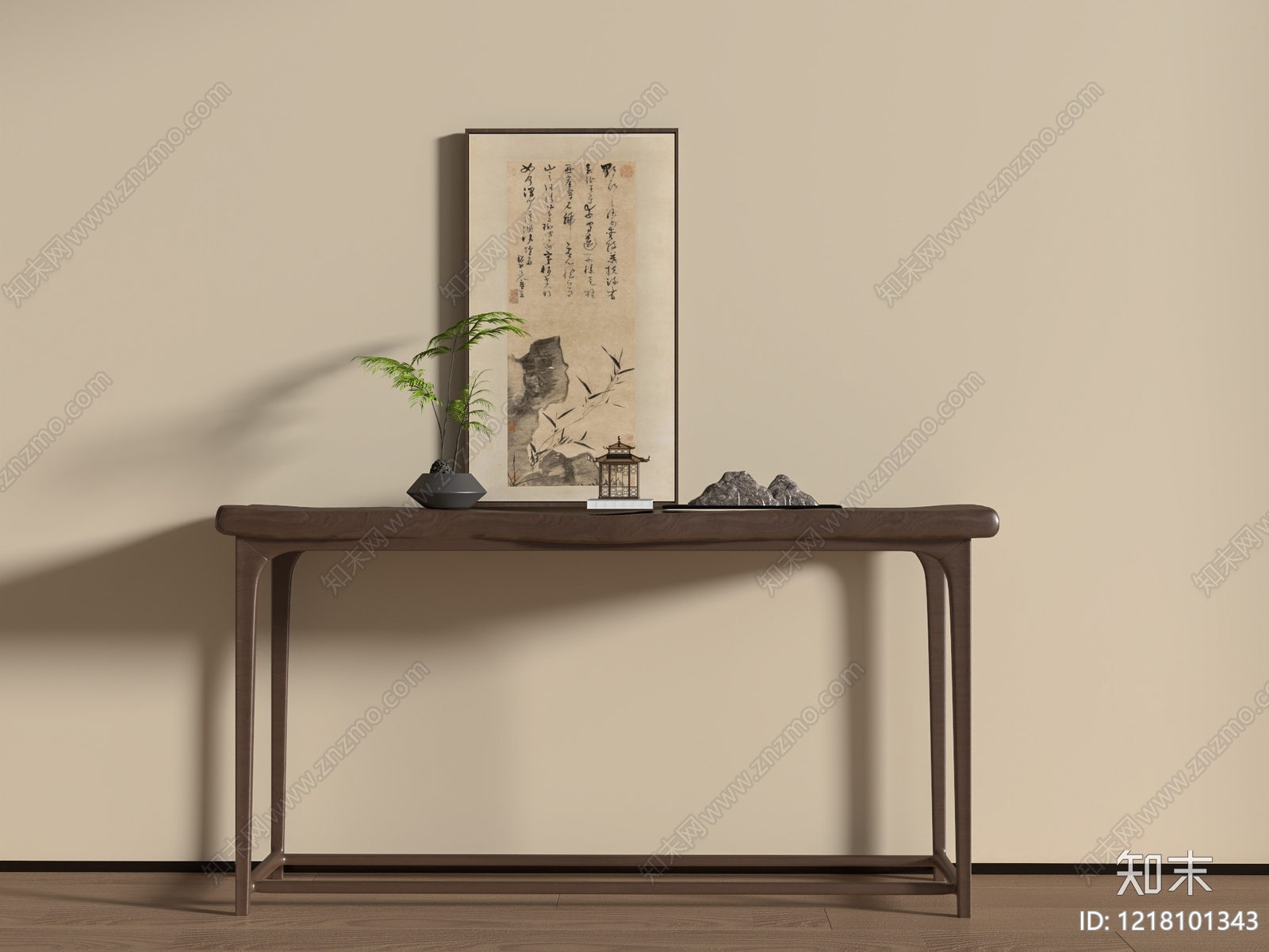 新中式条案3D模型下载【ID:1218101343】