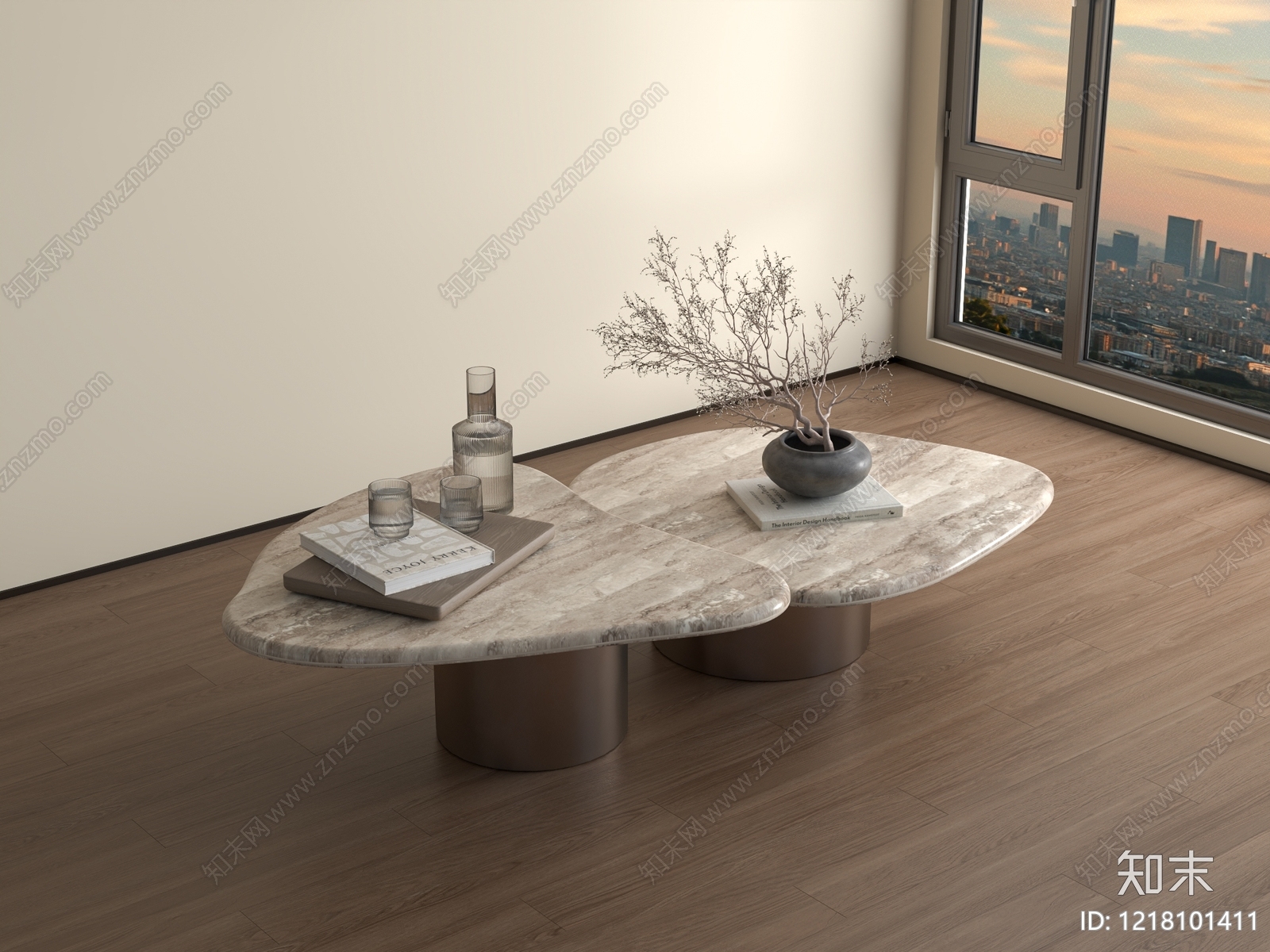 现代茶几3D模型下载【ID:1218101411】