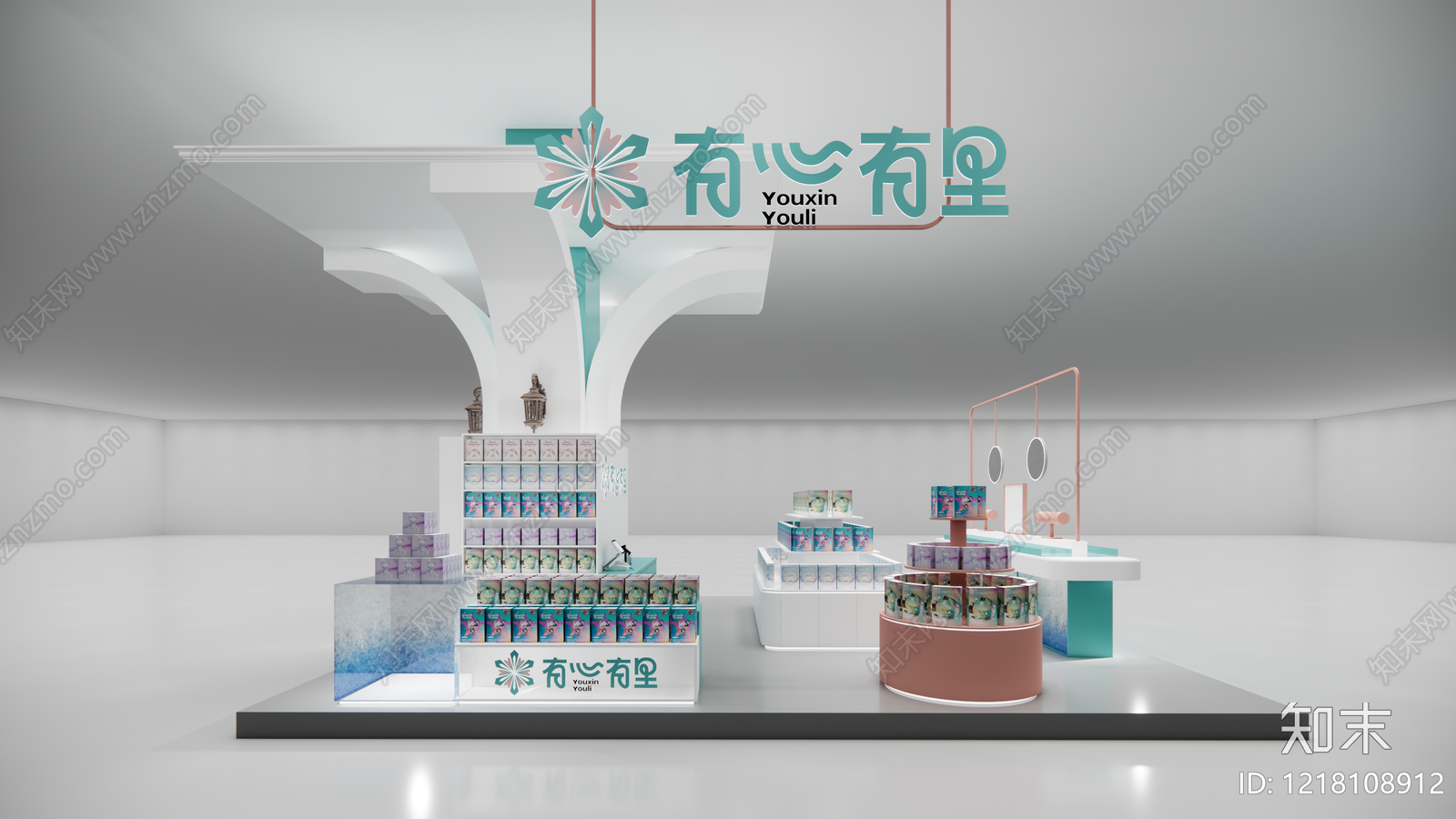 现代简约文创展台SU模型下载【ID:1218108912】