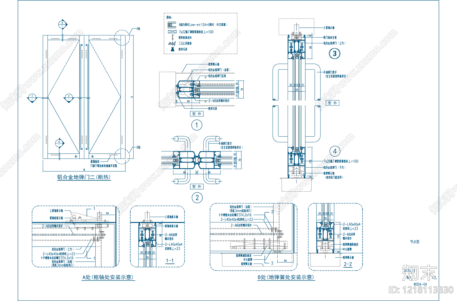 幕墙结构cad施工图下载【ID:1218113830】