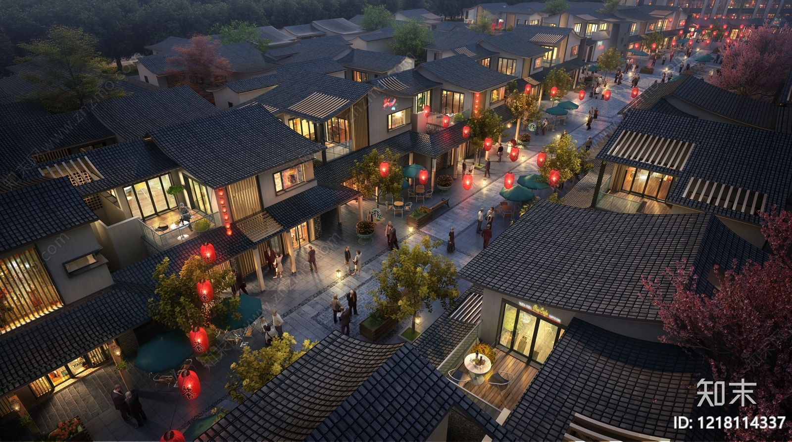 商业街cad施工图下载【ID:1218114337】