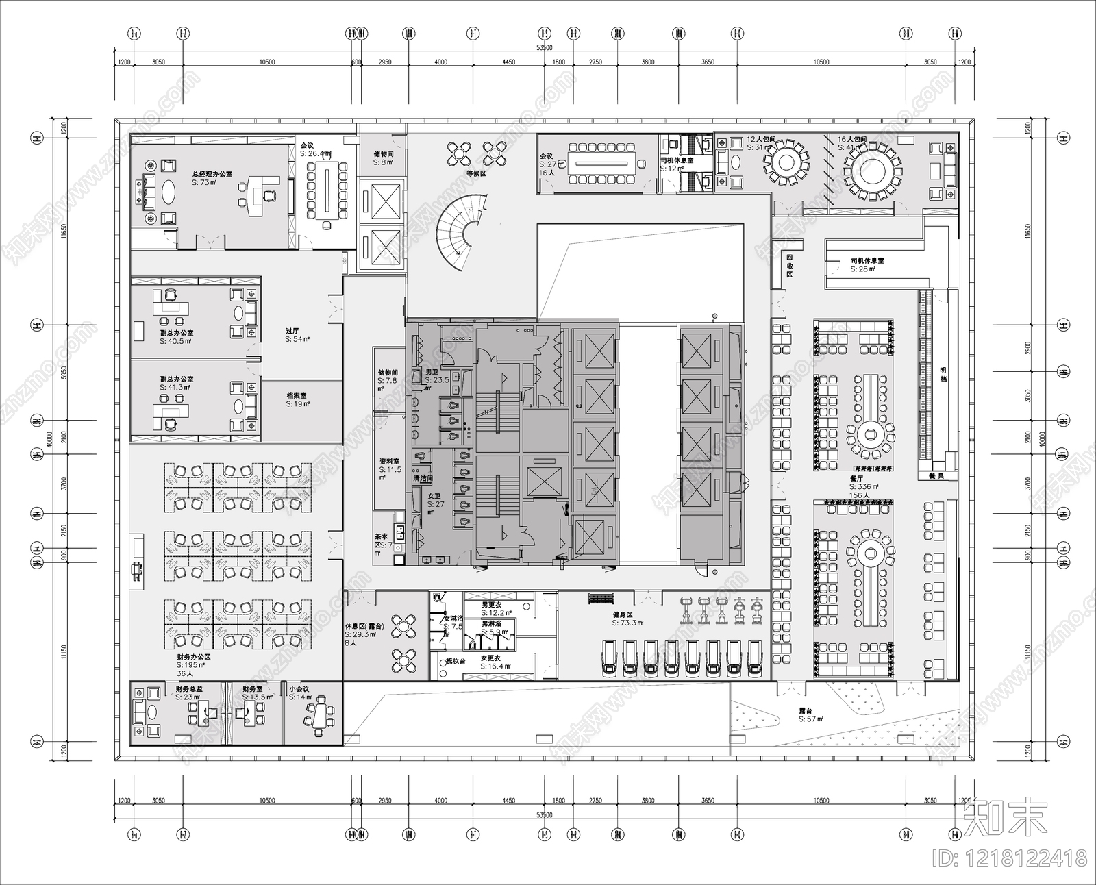 整体办公空间cad施工图下载【ID:1218122418】