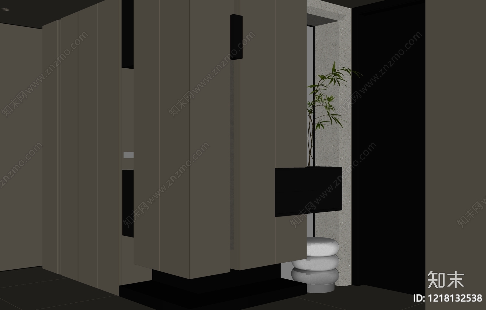 极简玄关SU模型下载【ID:1218132538】