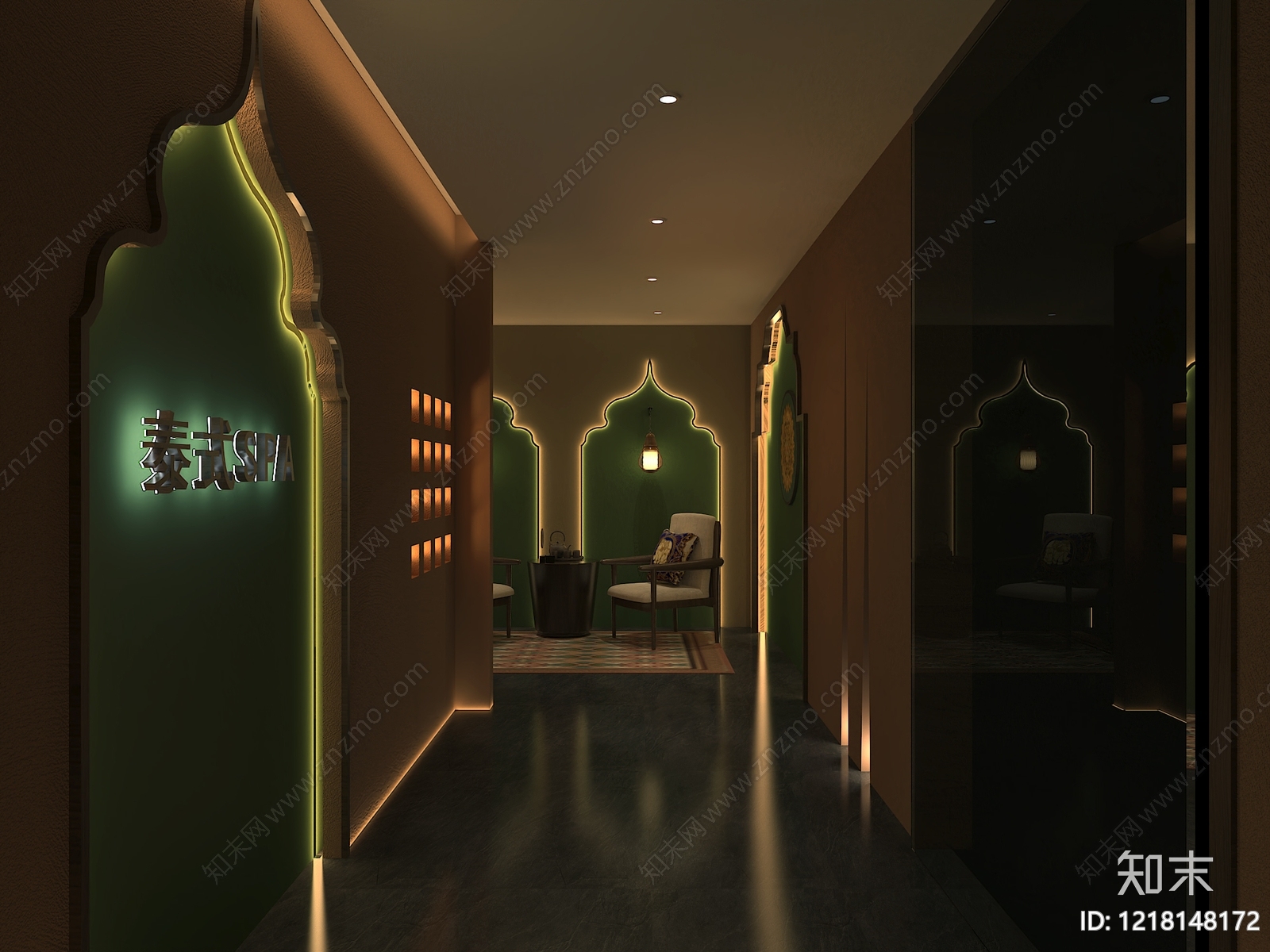 泰式SPA风格美容院3D模型下载【ID:1218148172】