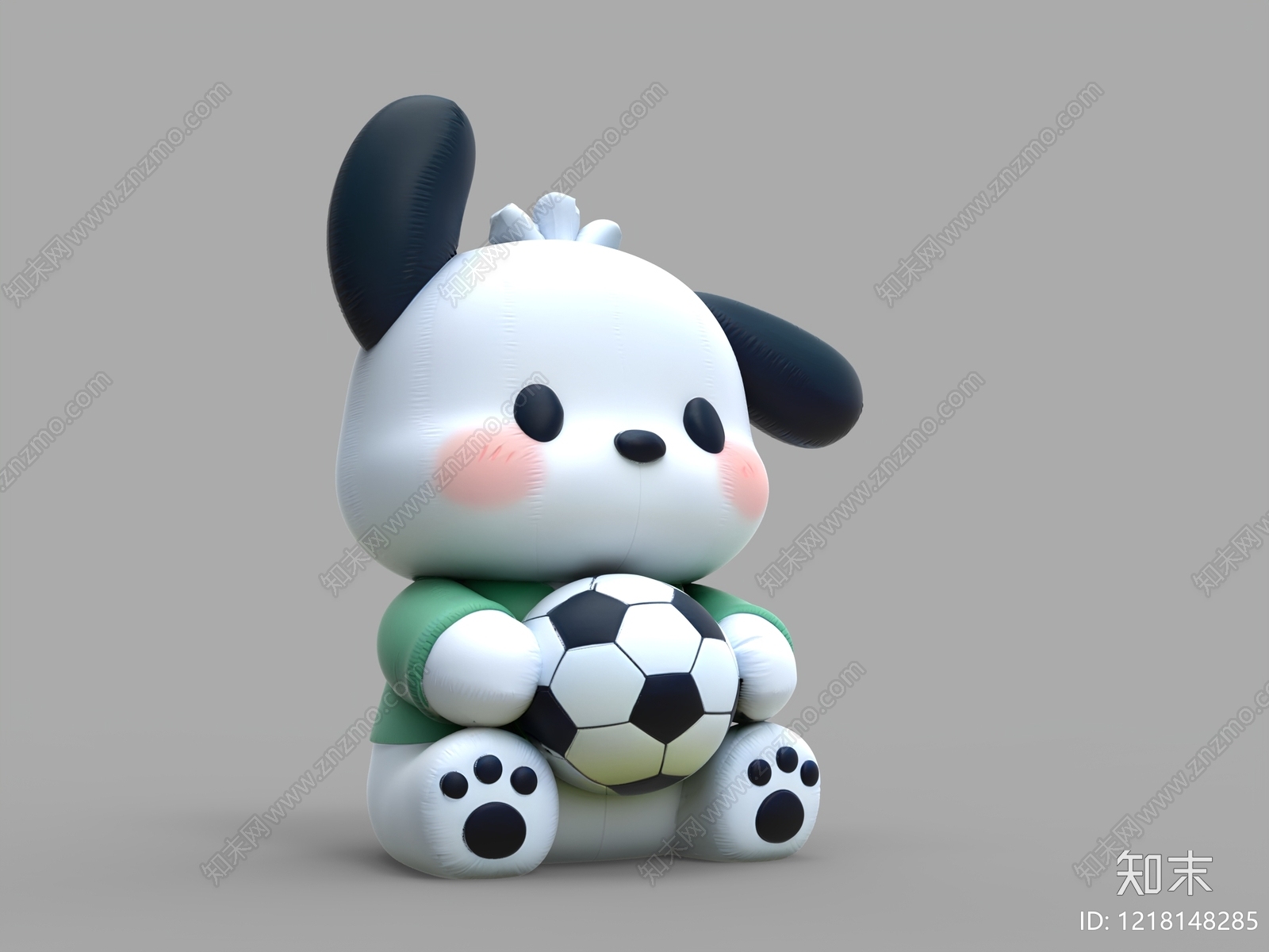 充气卡通风格狗3D模型下载【ID:1218148285】