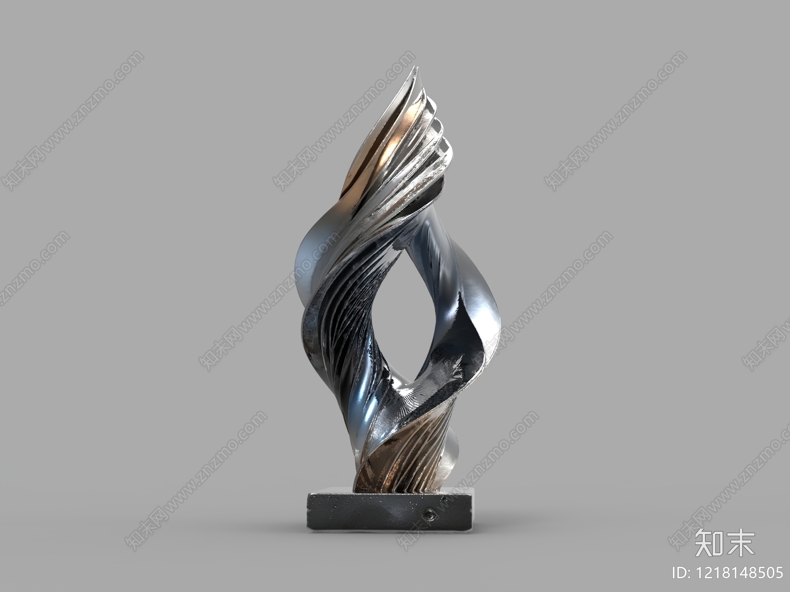 现代艺术雕塑雕塑摆件3D模型渲染效果图