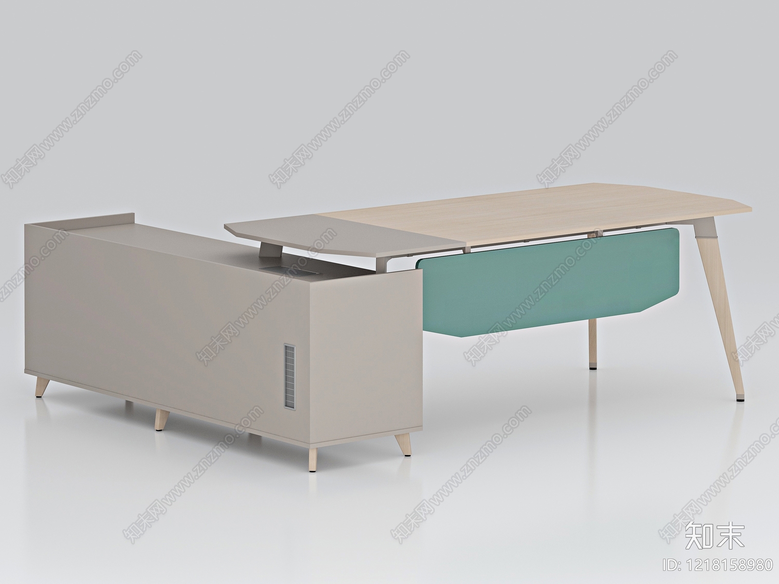 现代简约办公桌3D模型下载【ID:1218158980】