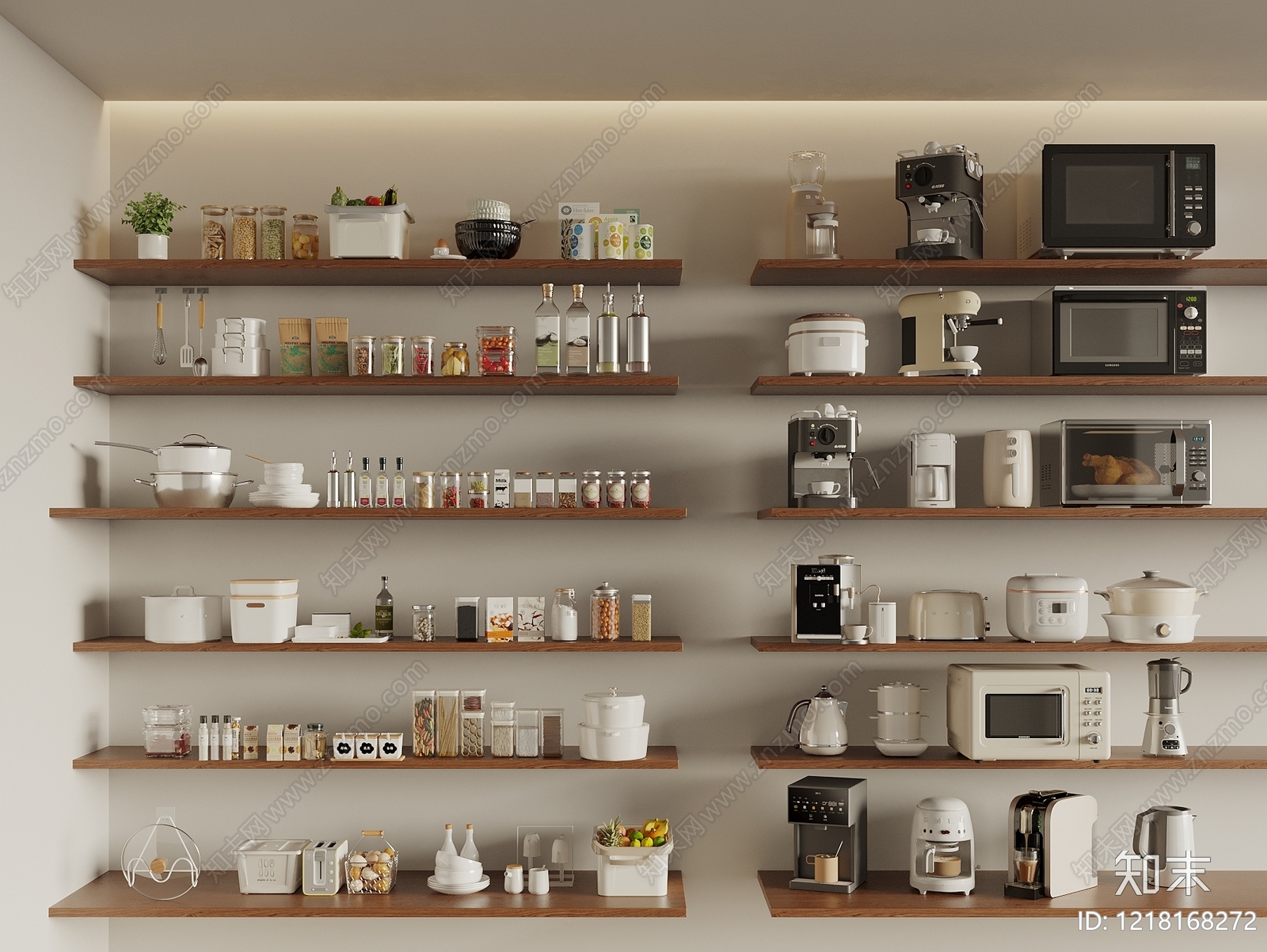现代简约厨房用品3D模型下载【ID:1218168272】