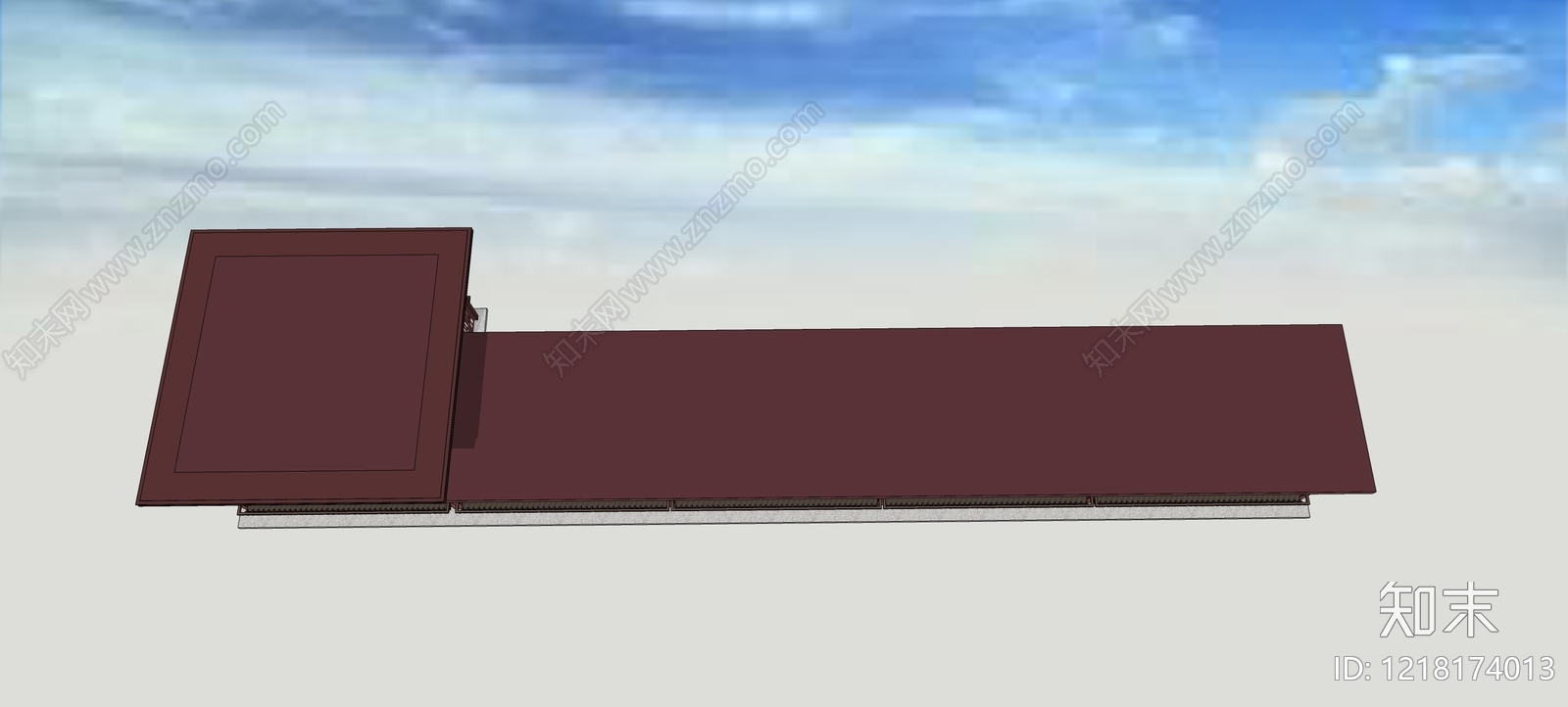 新中式廊架SU模型下载【ID:1218174013】