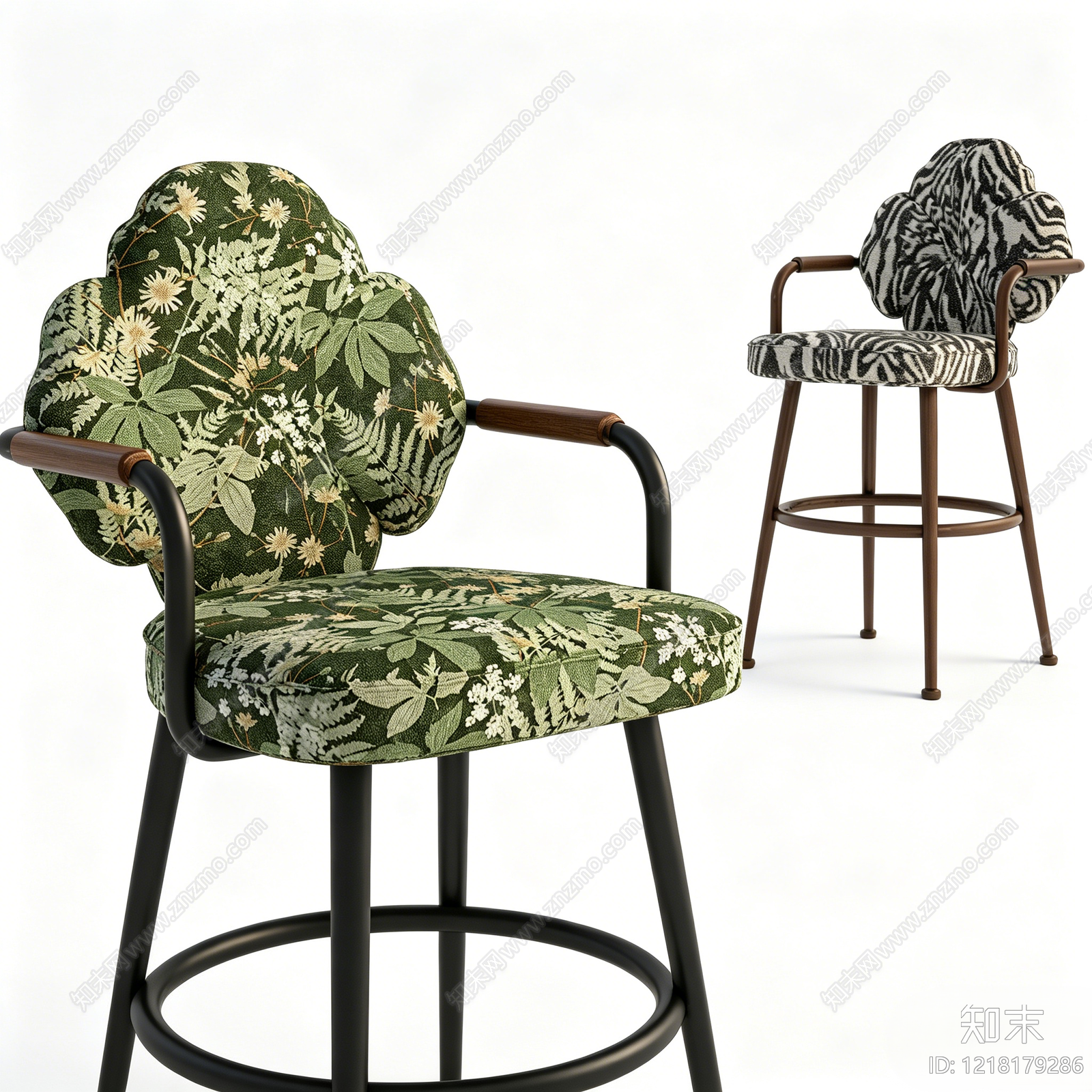复古吧椅3D模型下载【ID:1218179286】