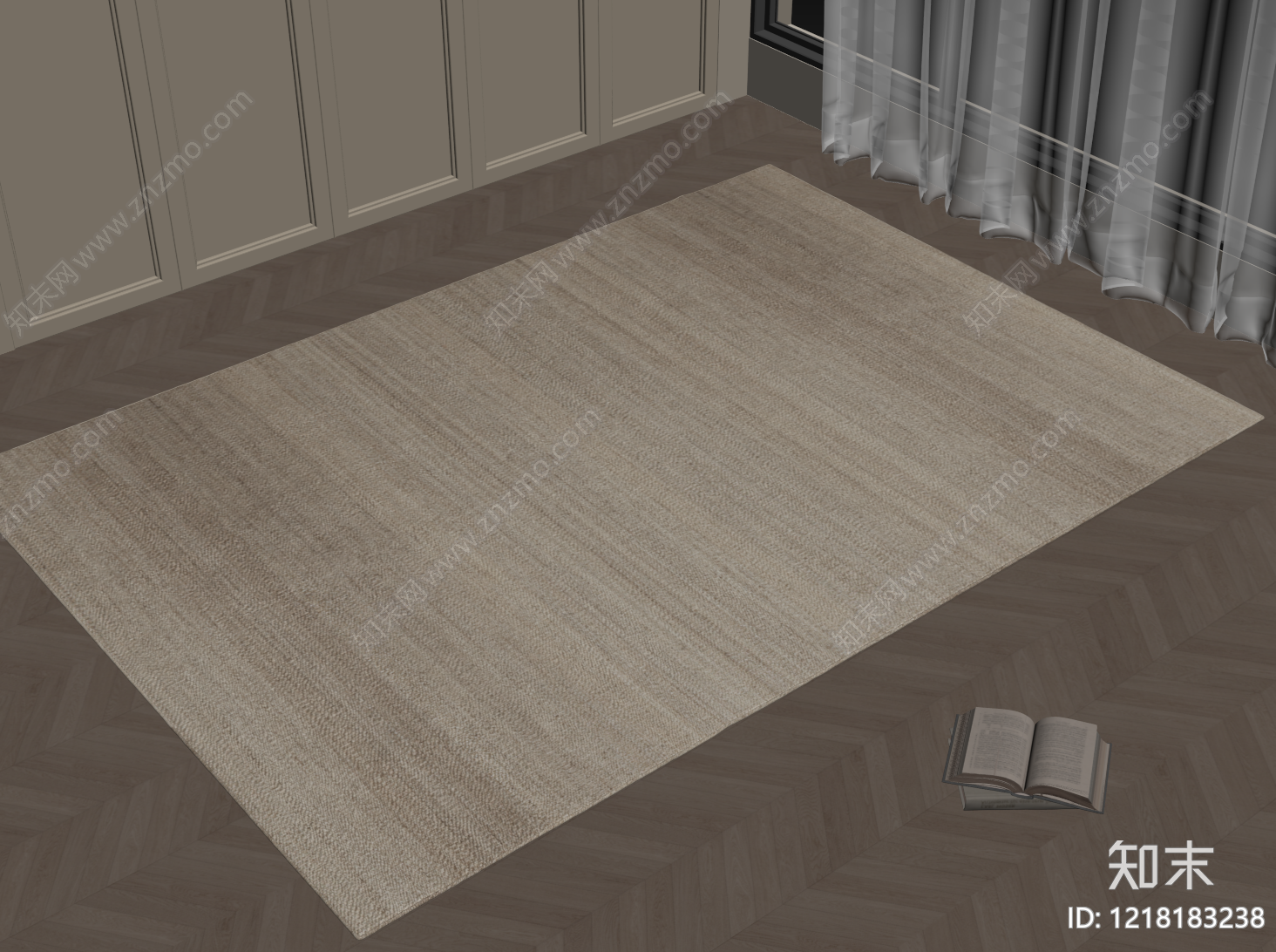 现代地毯SU模型下载【ID:1218183238】