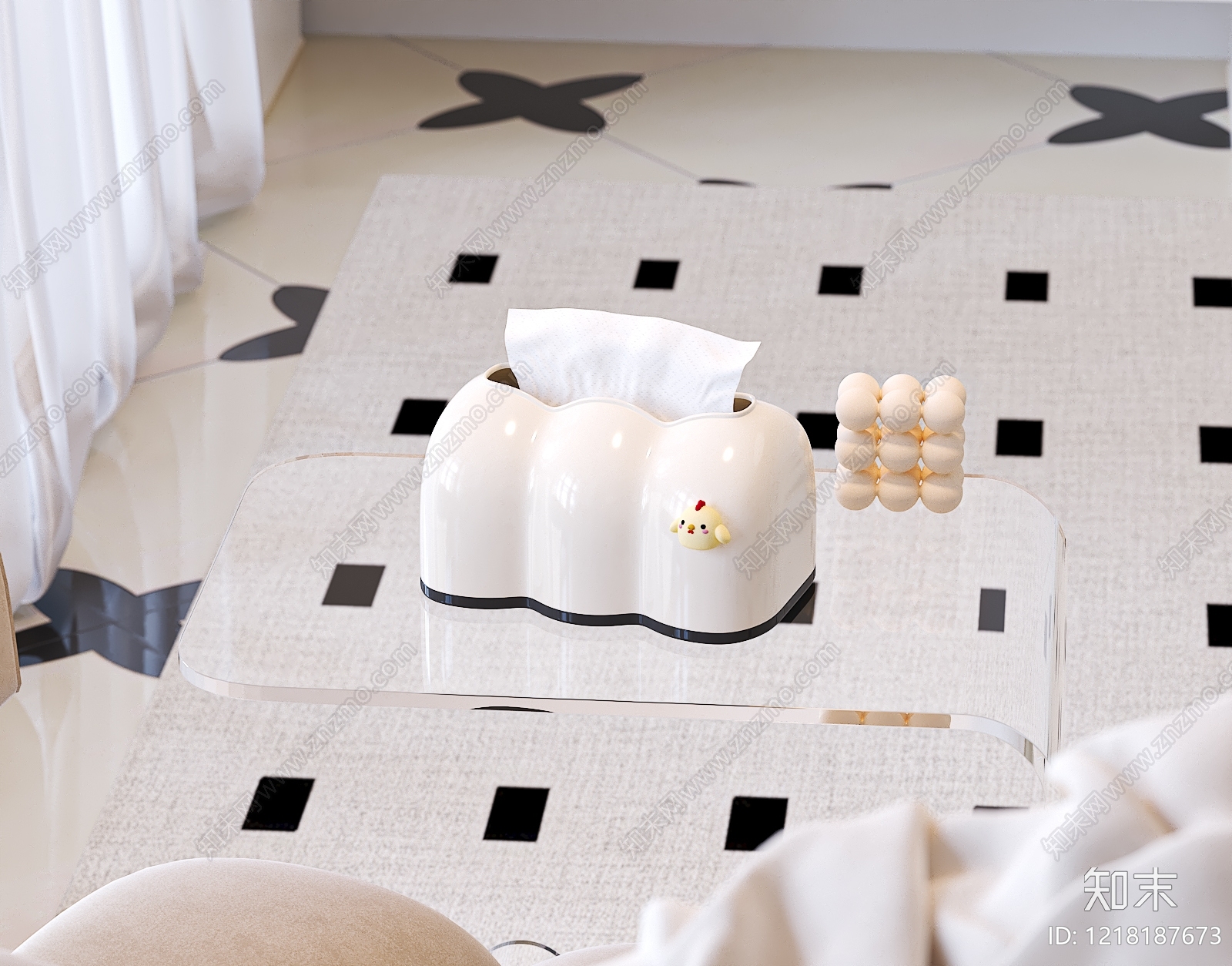 奶油风其他生活用品3D模型下载【ID:1218187673】