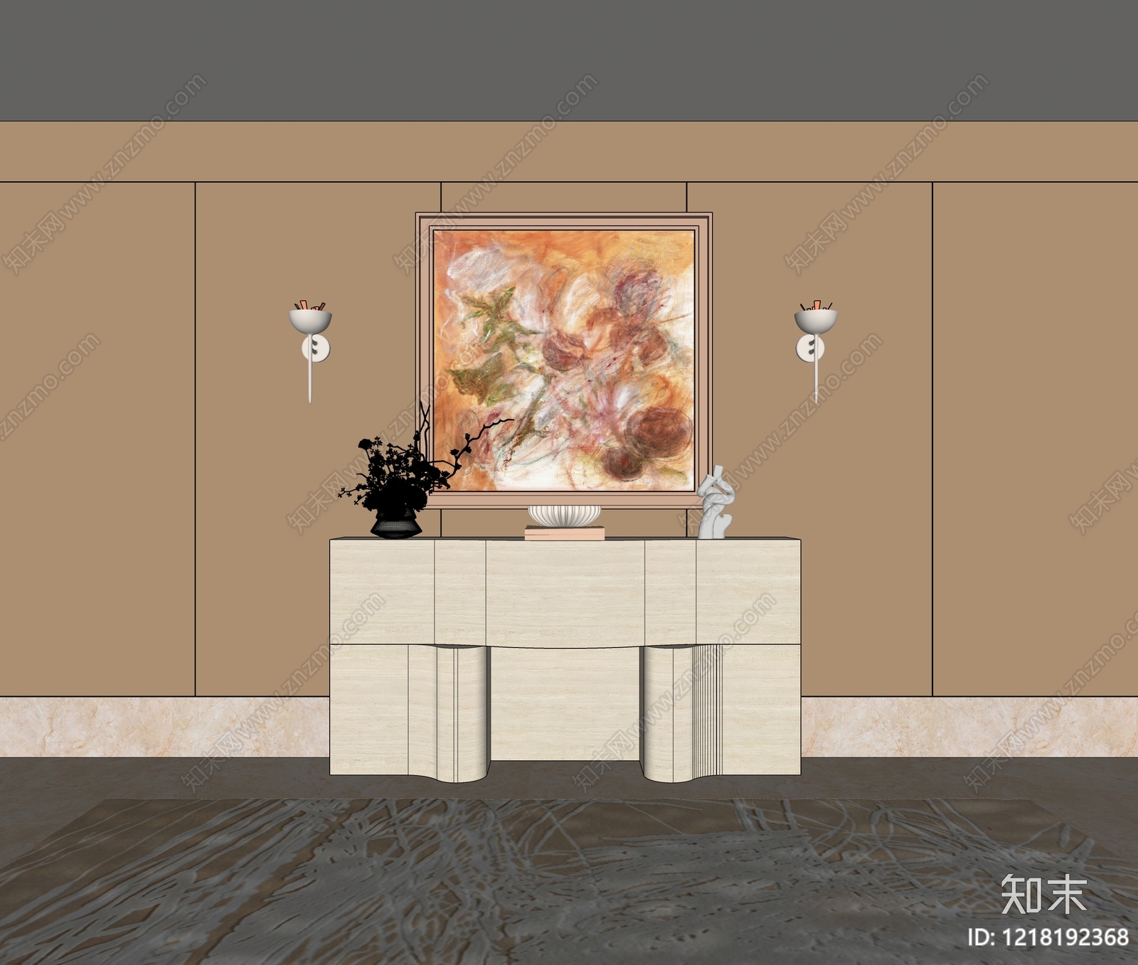 意式装饰画SU模型下载【ID:1218192368】