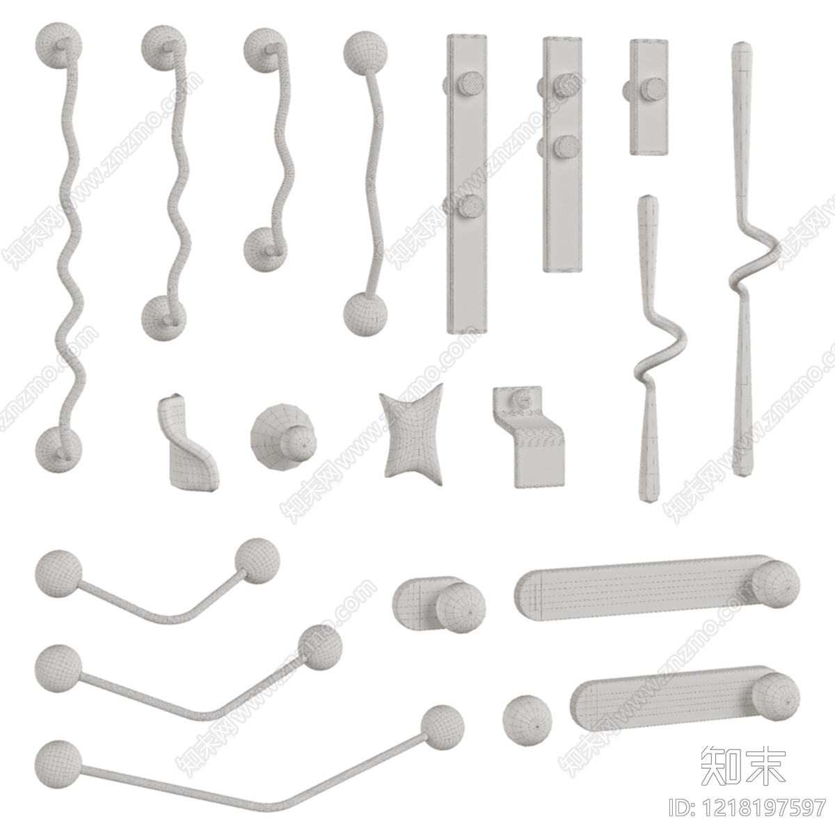 极简主义拉手3D模型下载【ID:1218197597】