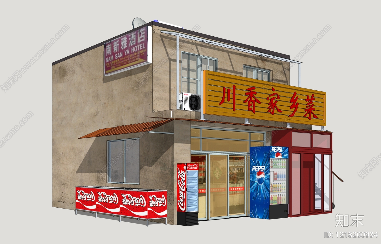 复古乡村自建房SU模型下载【ID:1218200934】