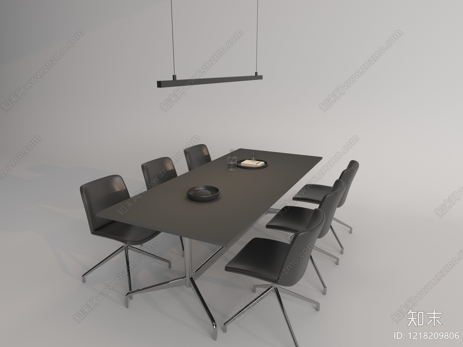 极简会议桌椅SU模型下载【ID:1218209806】