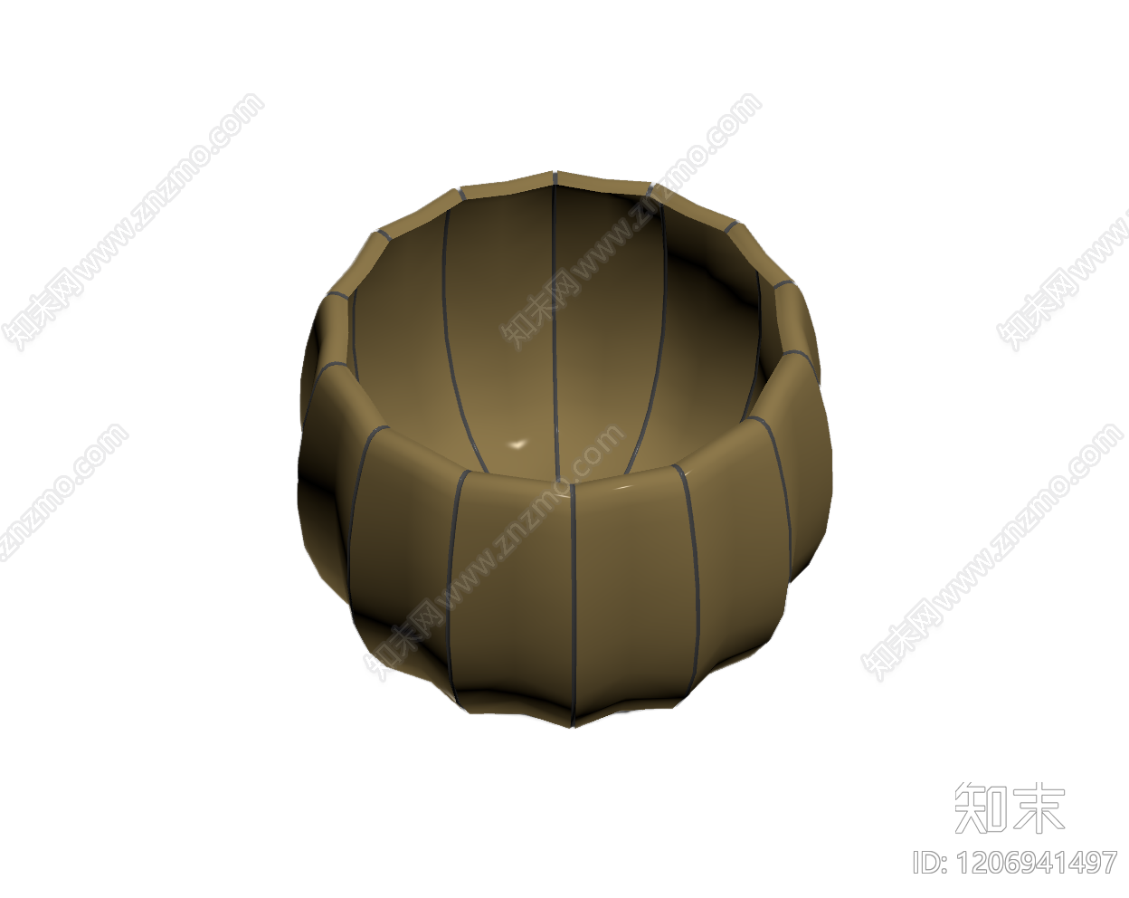 桶形装饰容器3D模型下载【ID:1206941497】