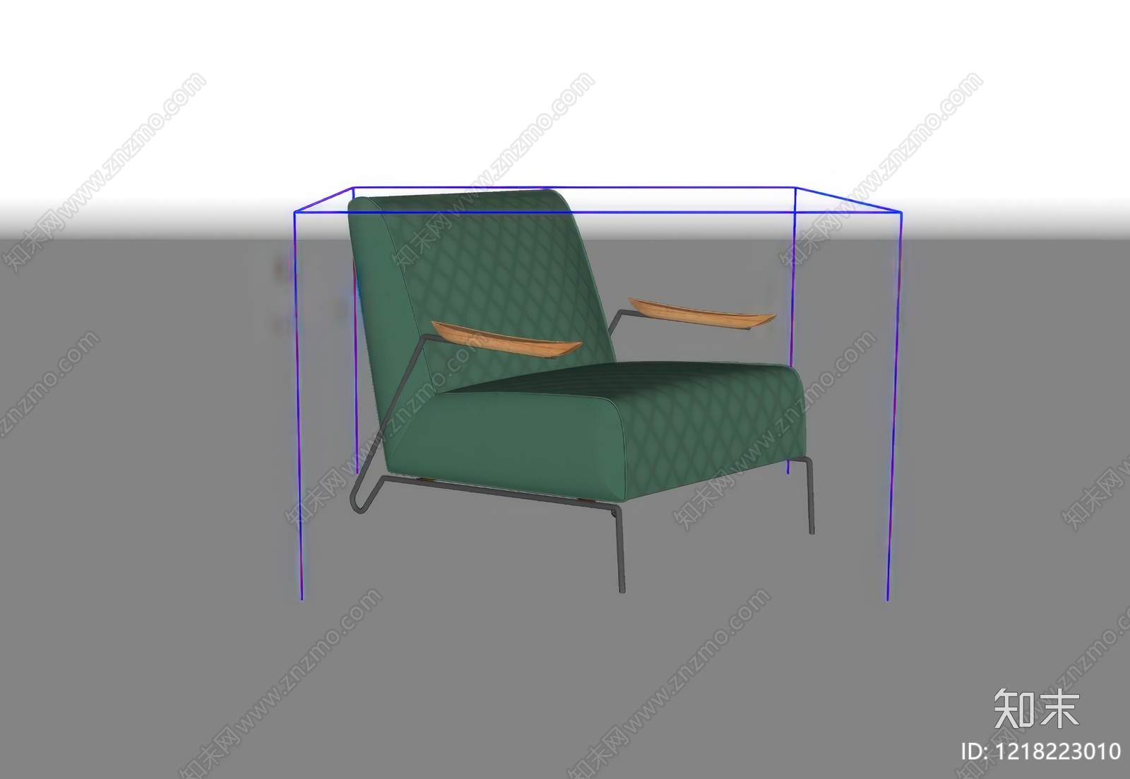 现代简约单人沙发SU模型下载【ID:1218223010】