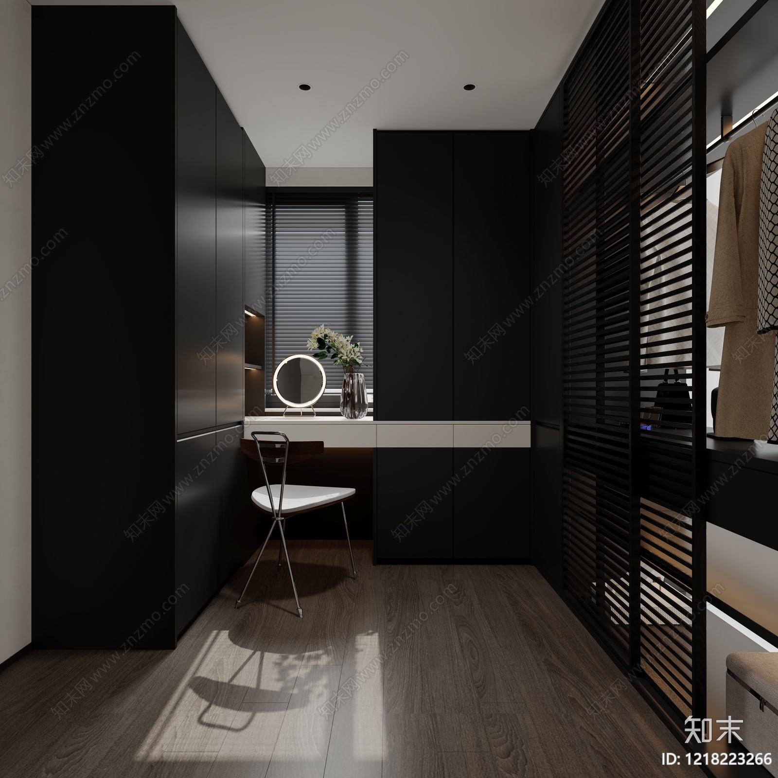 极简衣帽间3D模型下载【ID:1218223266】