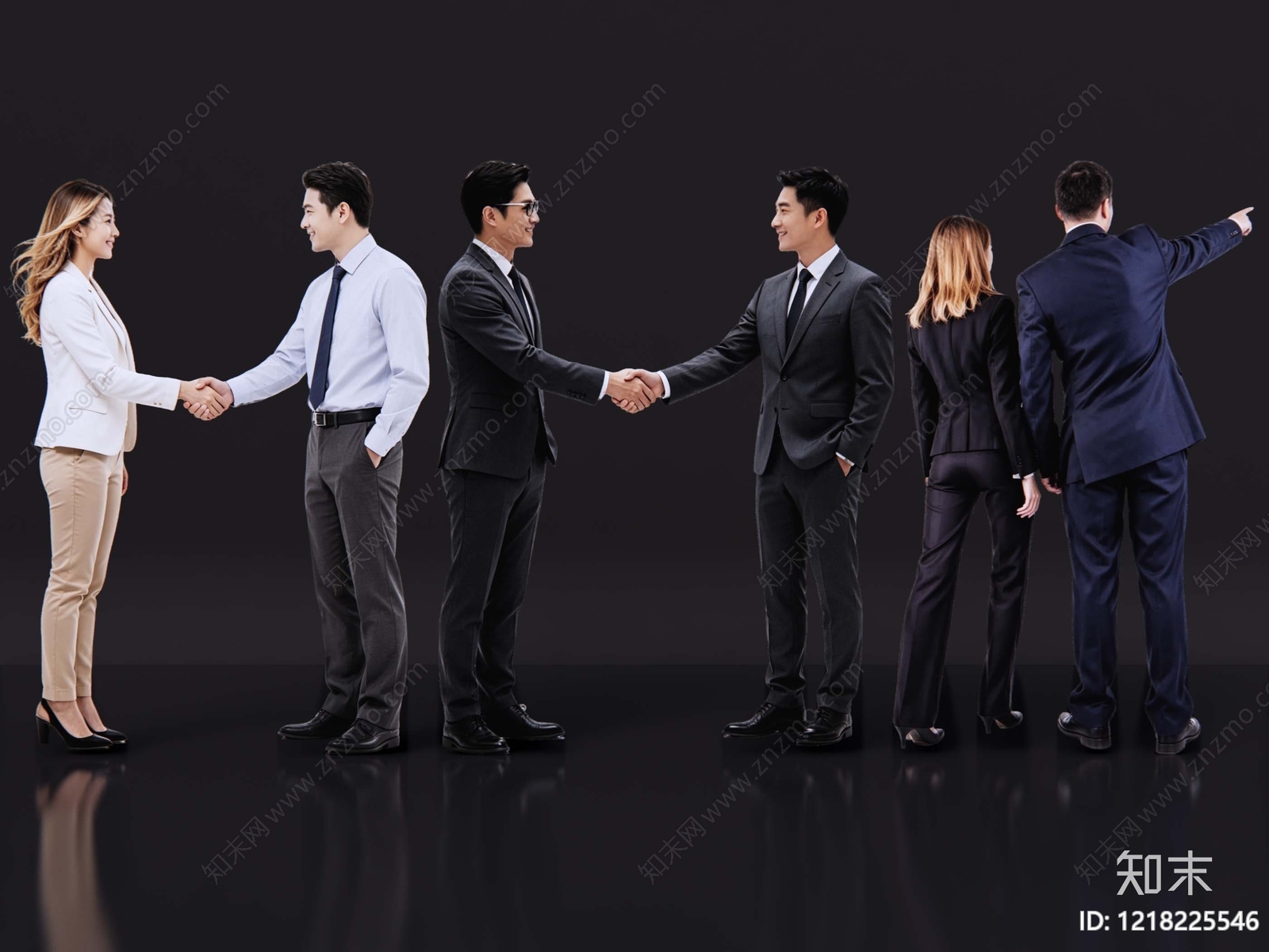 现代简约多人SU模型下载【ID:1218225546】