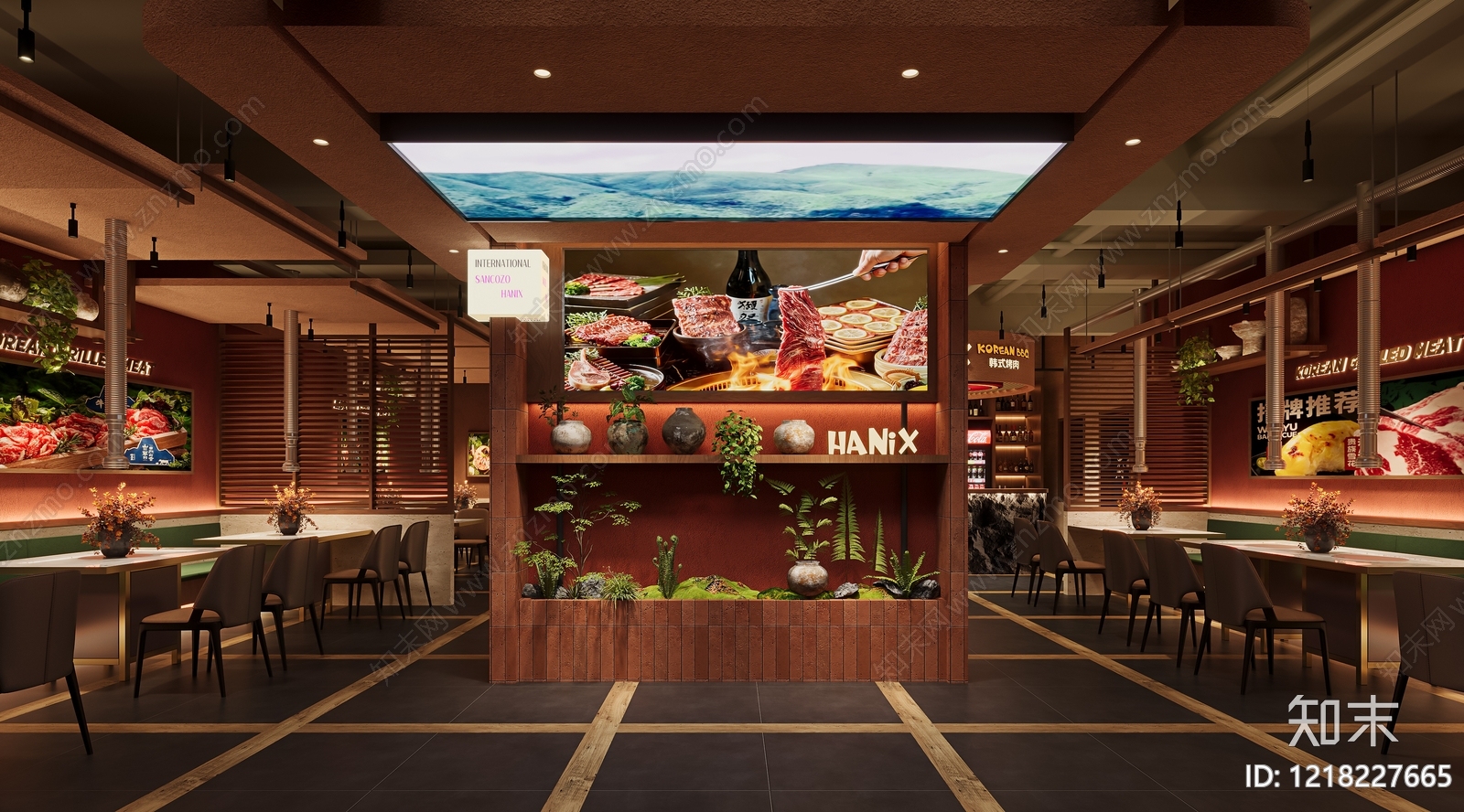 复古烤肉店3D模型下载【ID:1218227665】