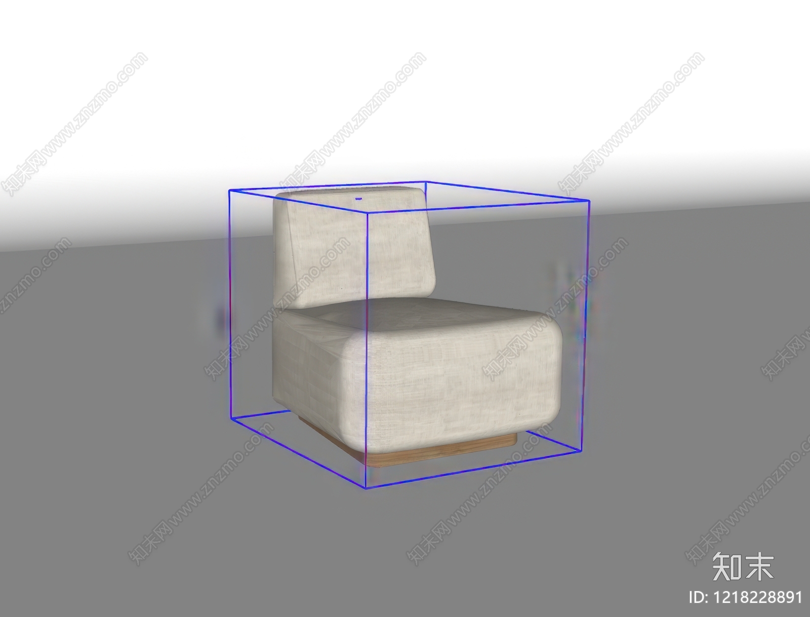 现代单人沙发SU模型下载【ID:1218228891】
