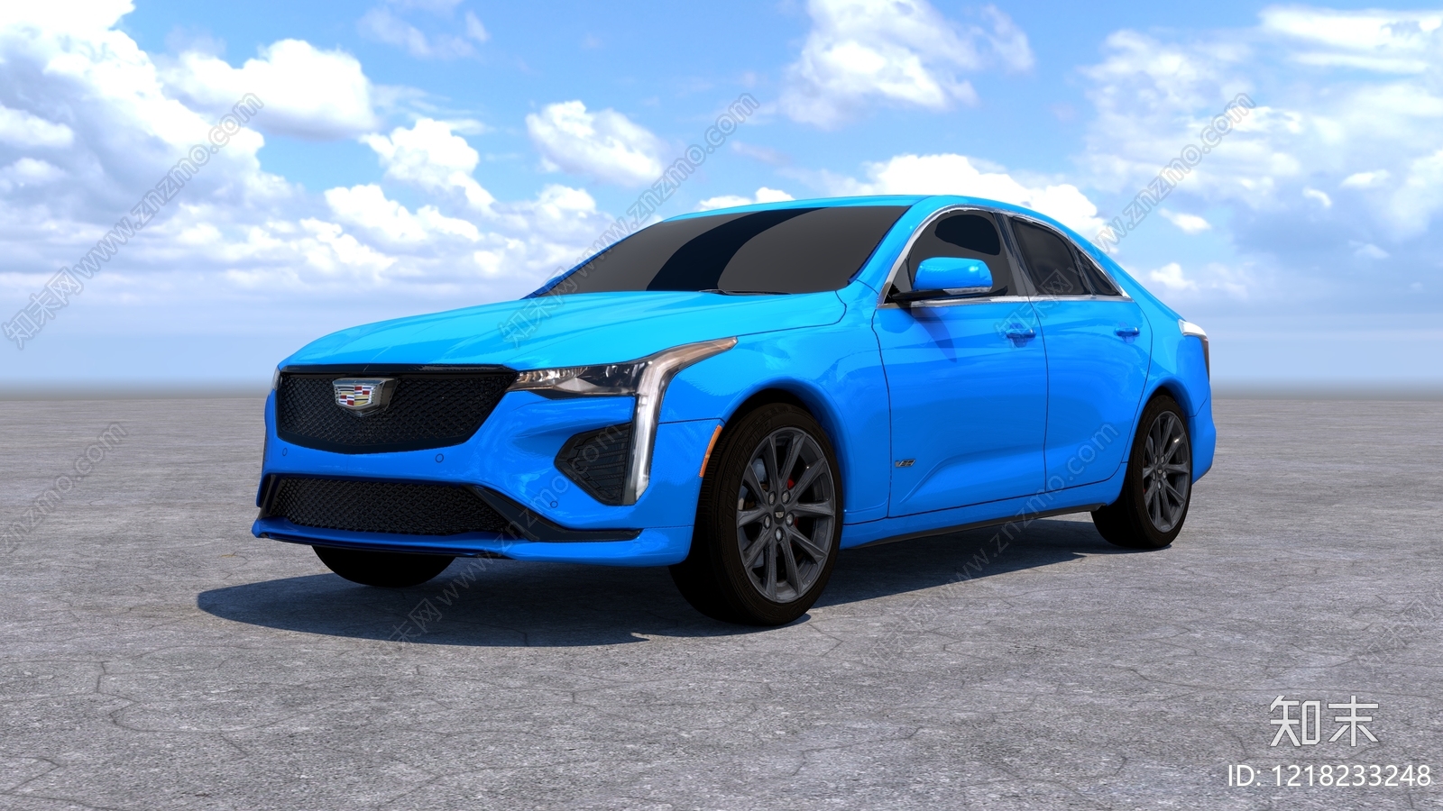 现代主义汽车3D模型渲染效果图