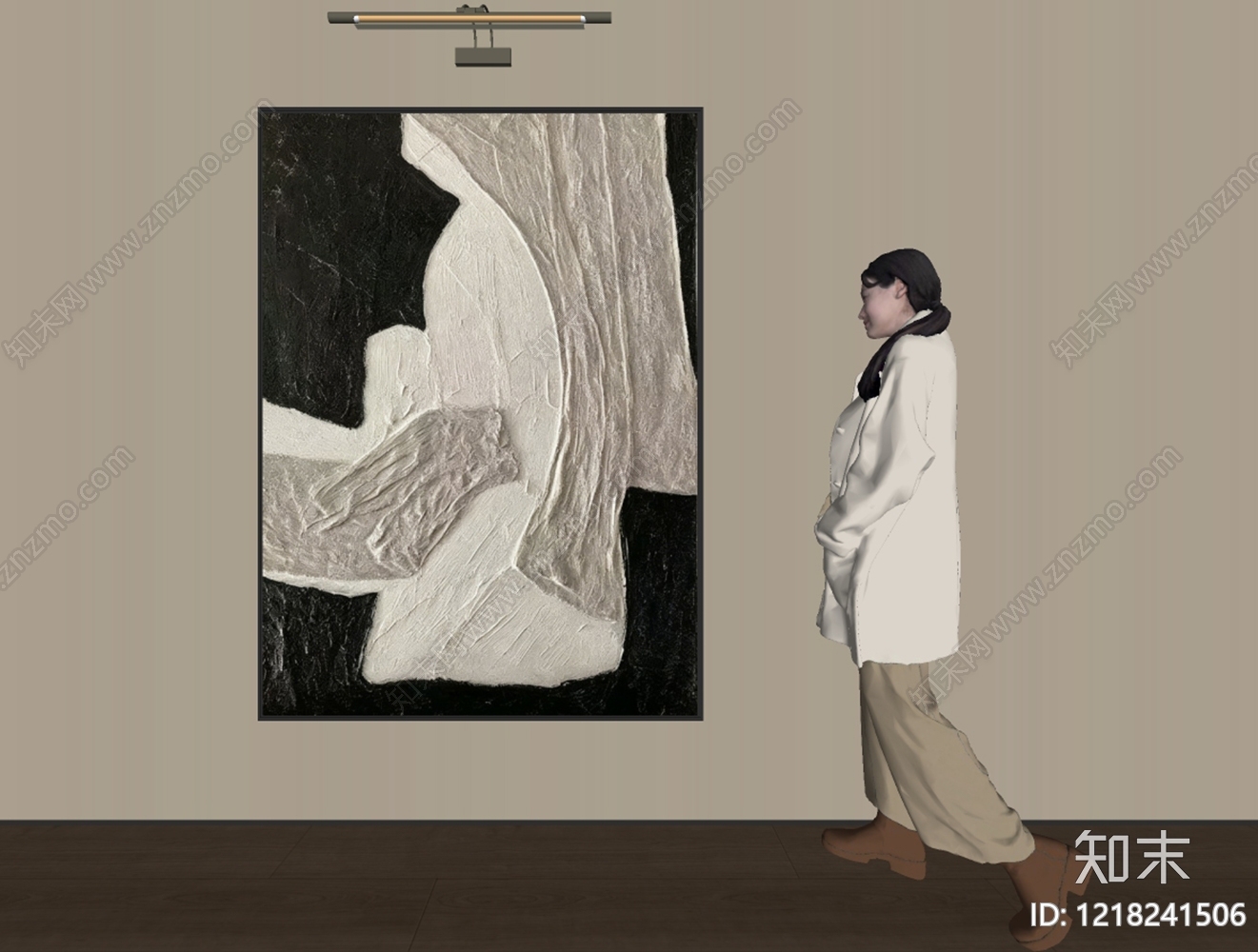 现代抽象艺术挂画SU模型下载【ID:1218241506】