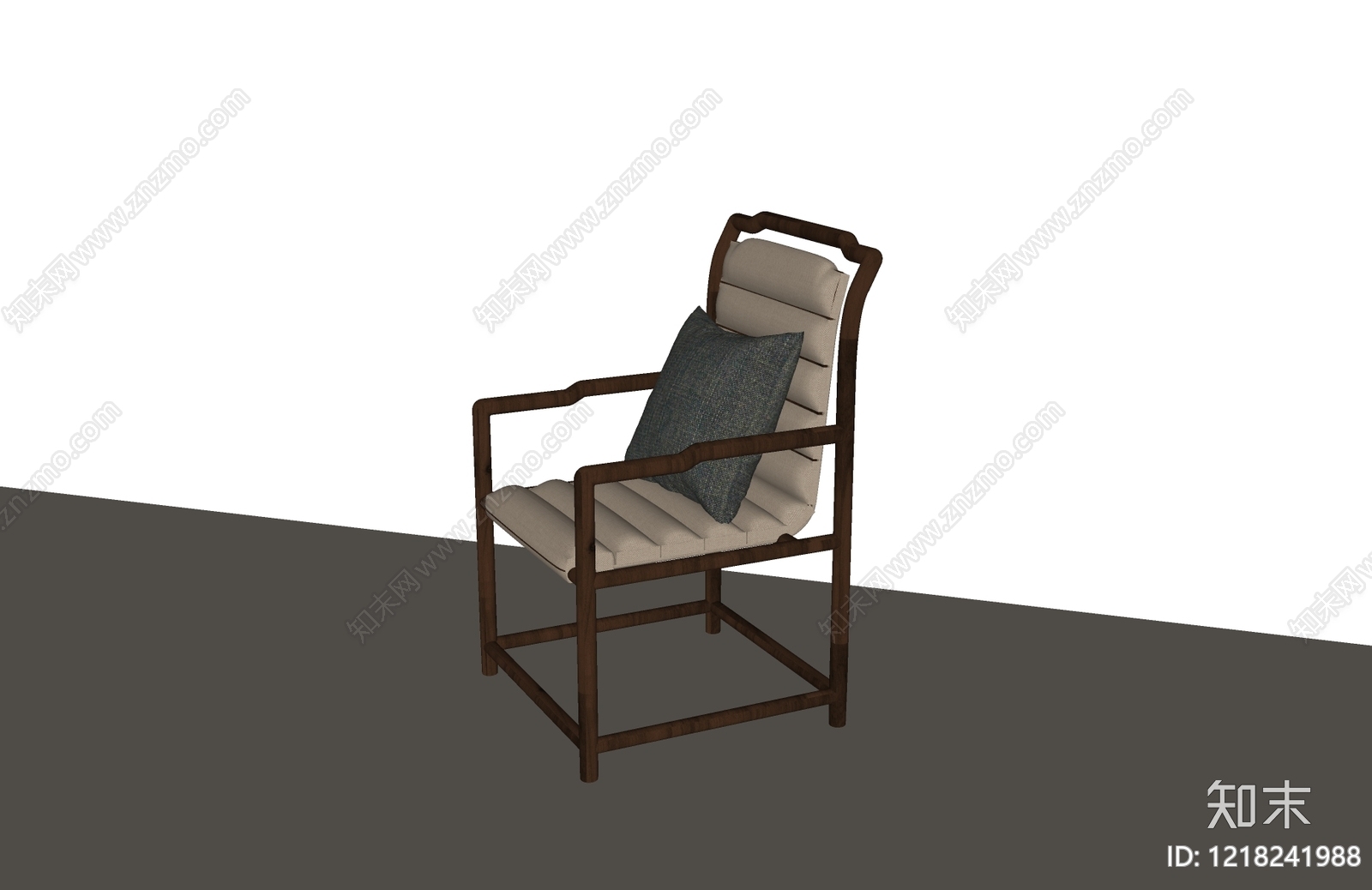 新中式休闲椅SU模型下载【ID:1218241988】
