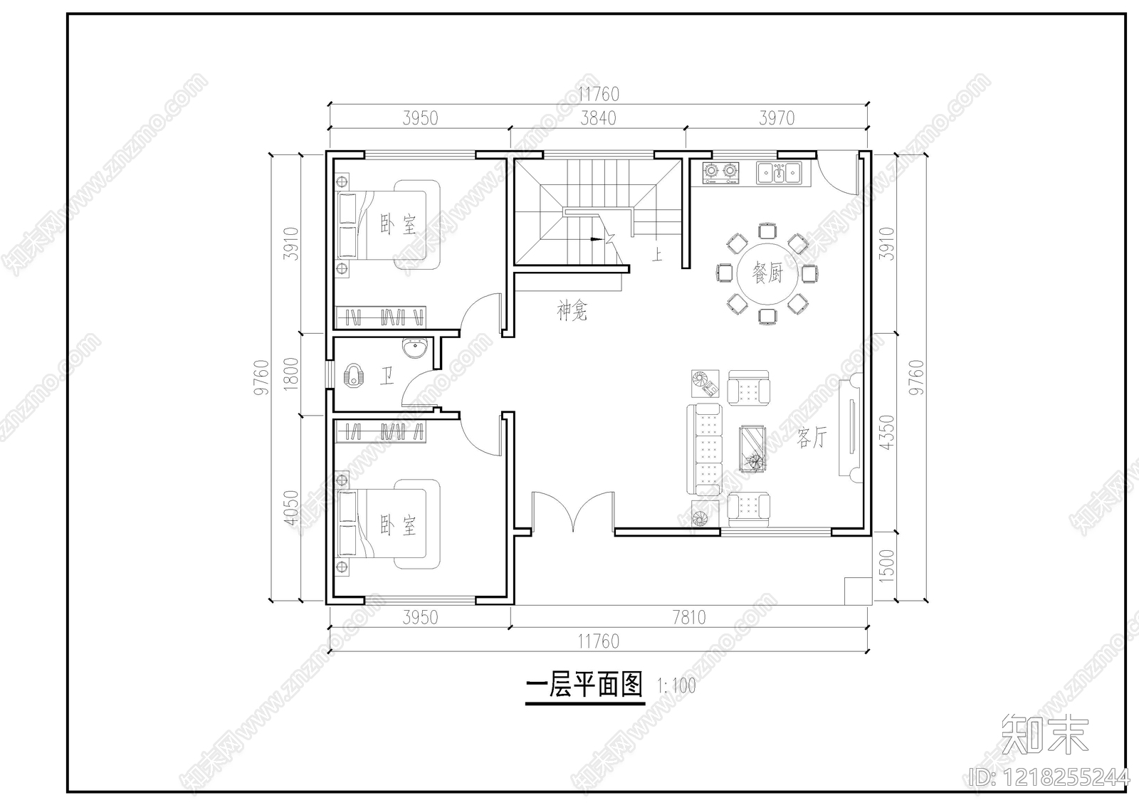 别墅建筑cad施工图下载【ID:1218255244】