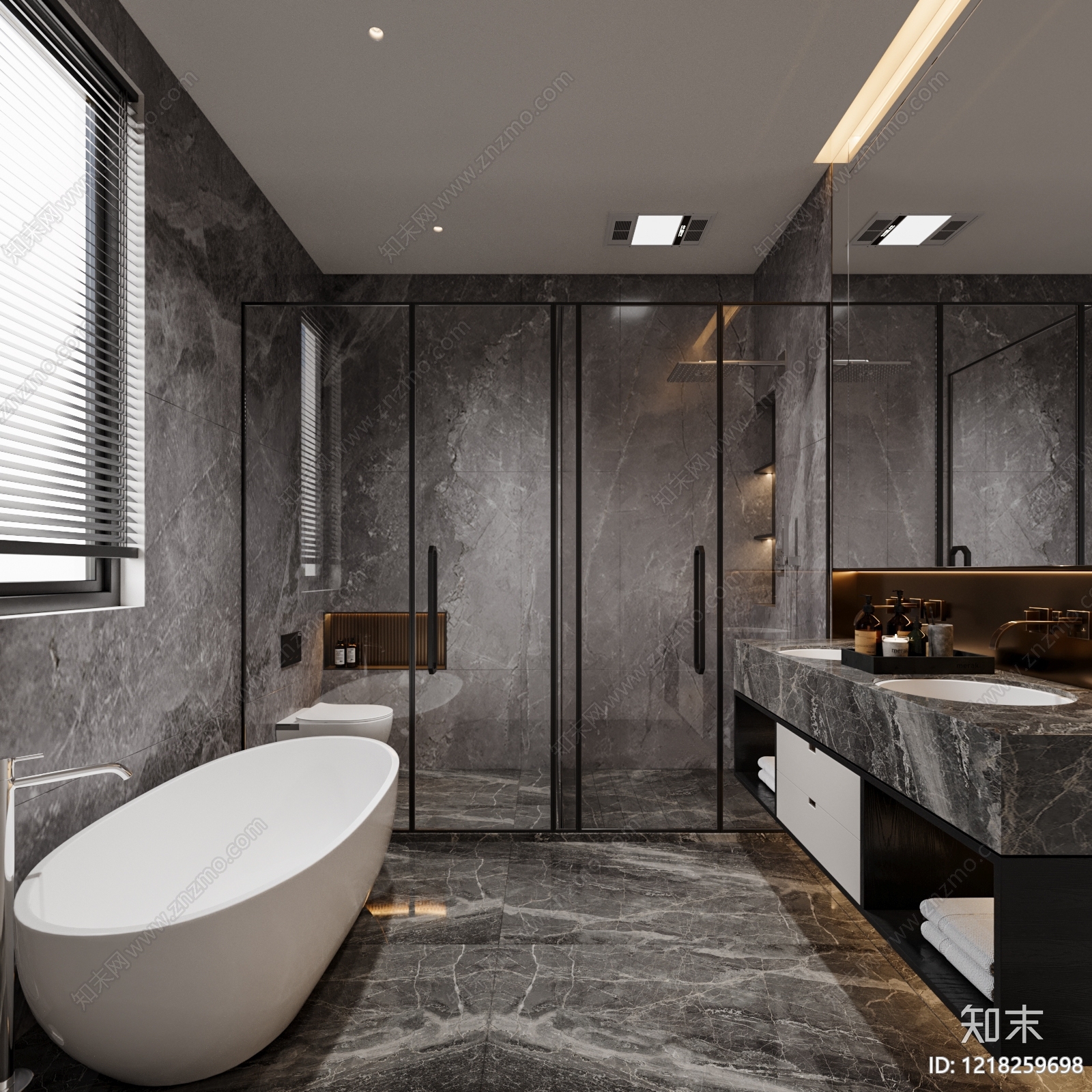 现代极简卫生间3D模型下载【ID:1218259698】