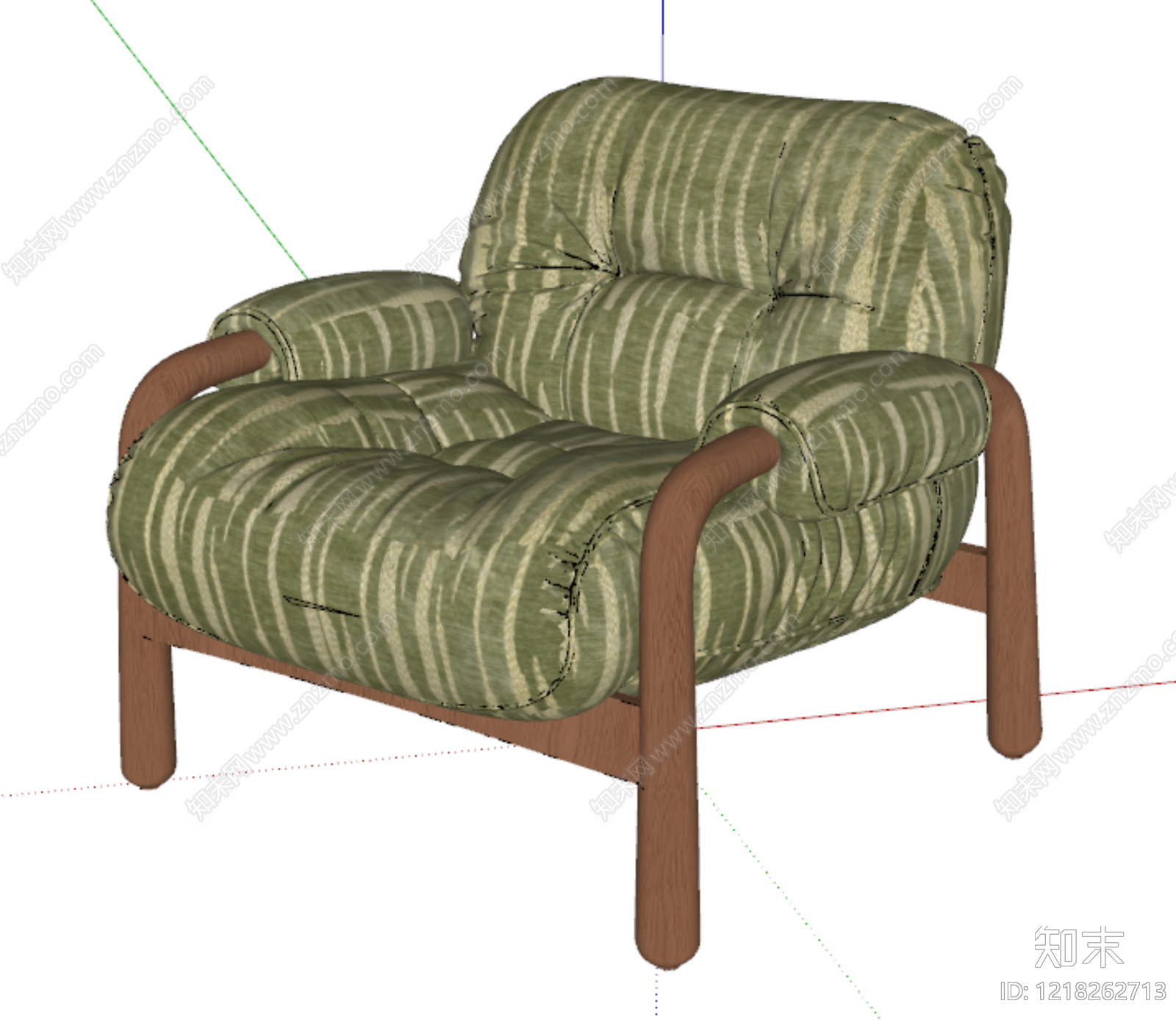中古风单人沙发SU模型下载【ID:1218262713】