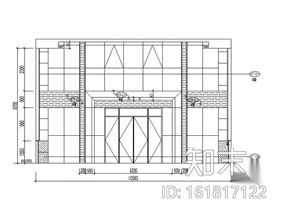 [北京]某银行办公空间局部室内装修设计图（含效果）施工图下载【ID:161817122】