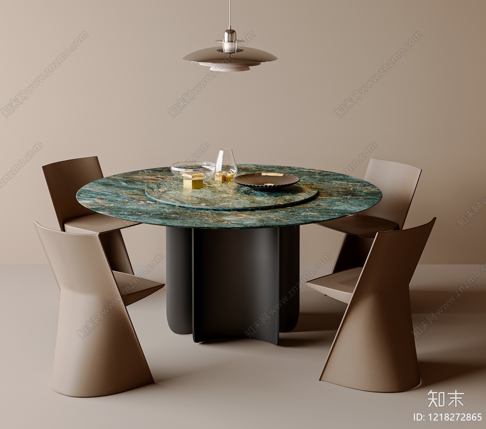 意式极简餐桌椅3D模型下载【ID:1218272865】
