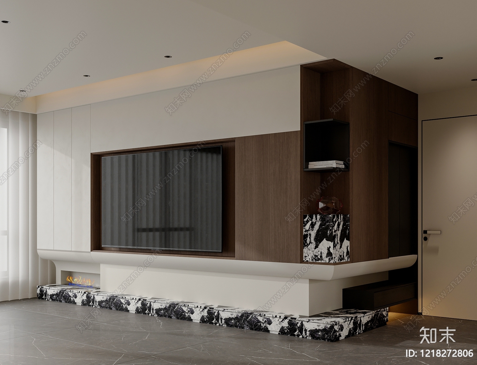 现代简约电视柜3D模型下载【ID:1218272806】