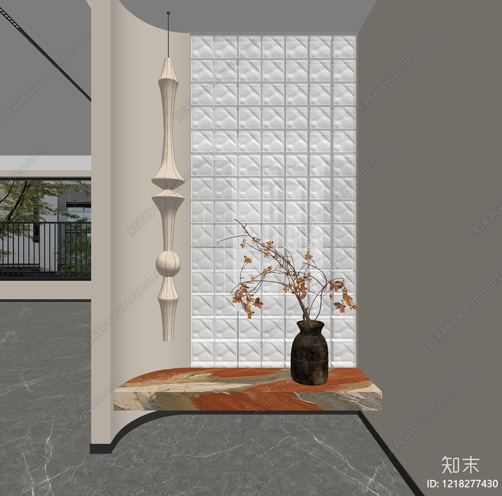现代隔断SU模型下载【ID:1218277430】