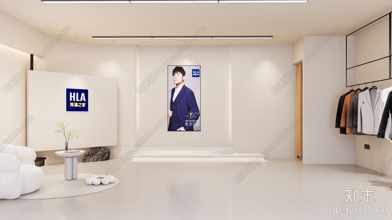 现代服装展厅SU模型下载【ID:1218279631】