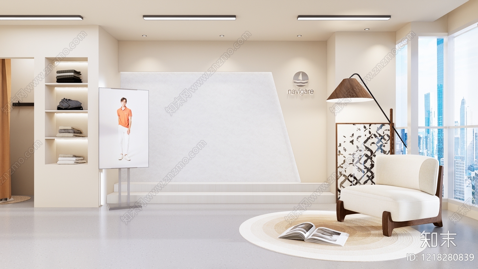 现代服装展厅SU模型下载【ID:1218280839】