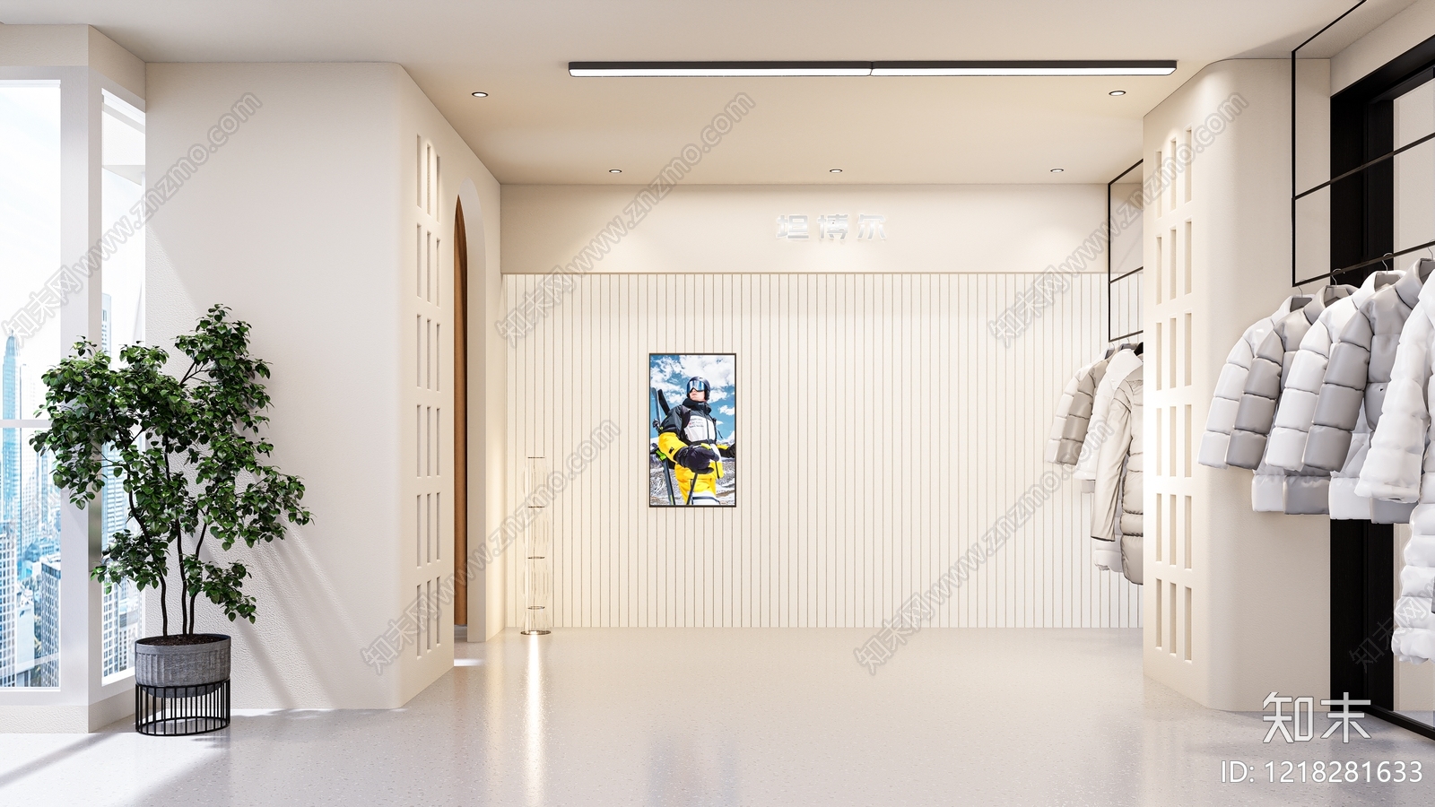现代服装展厅SU模型下载【ID:1218281633】