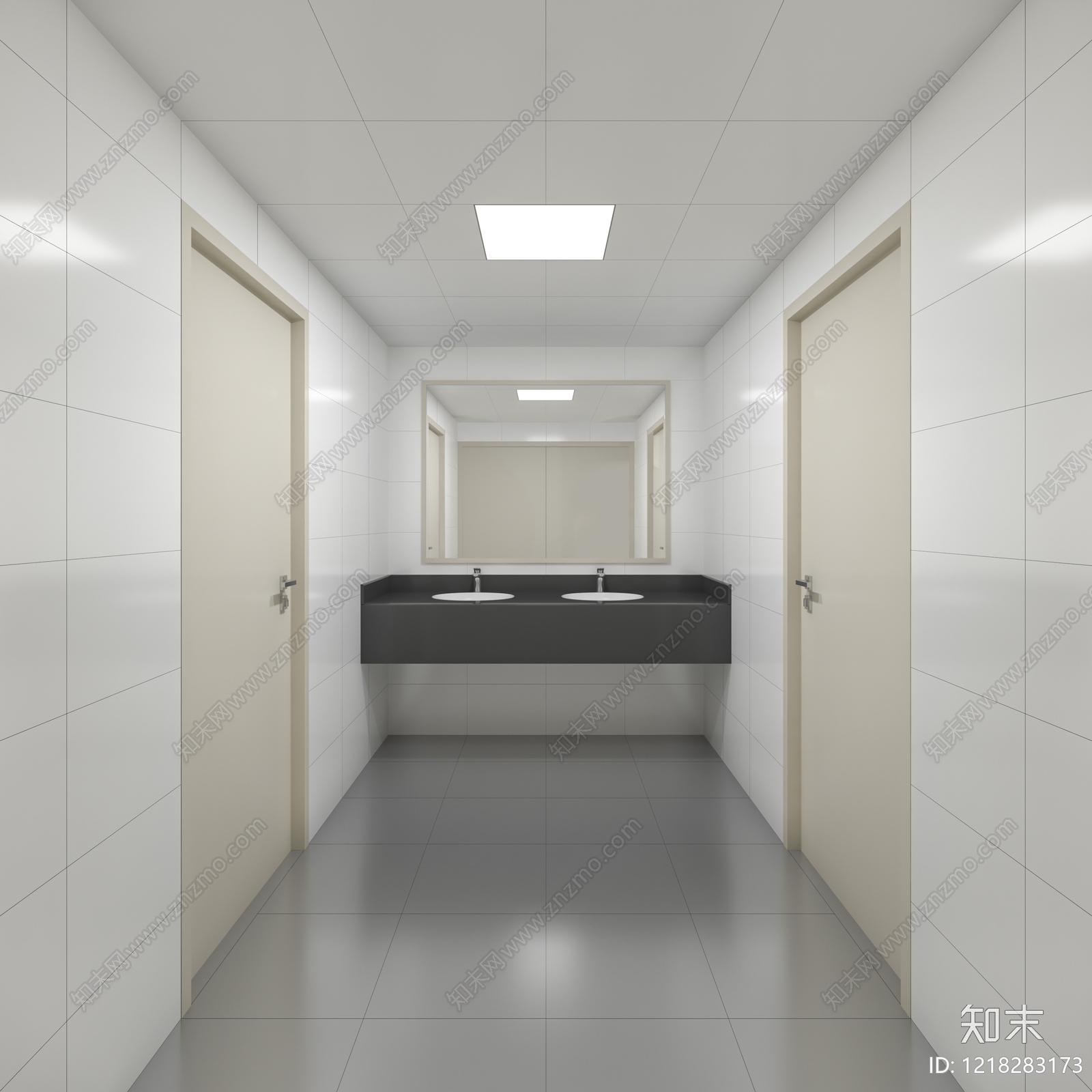 极简主义公共卫生间3D模型下载【ID:1218283173】