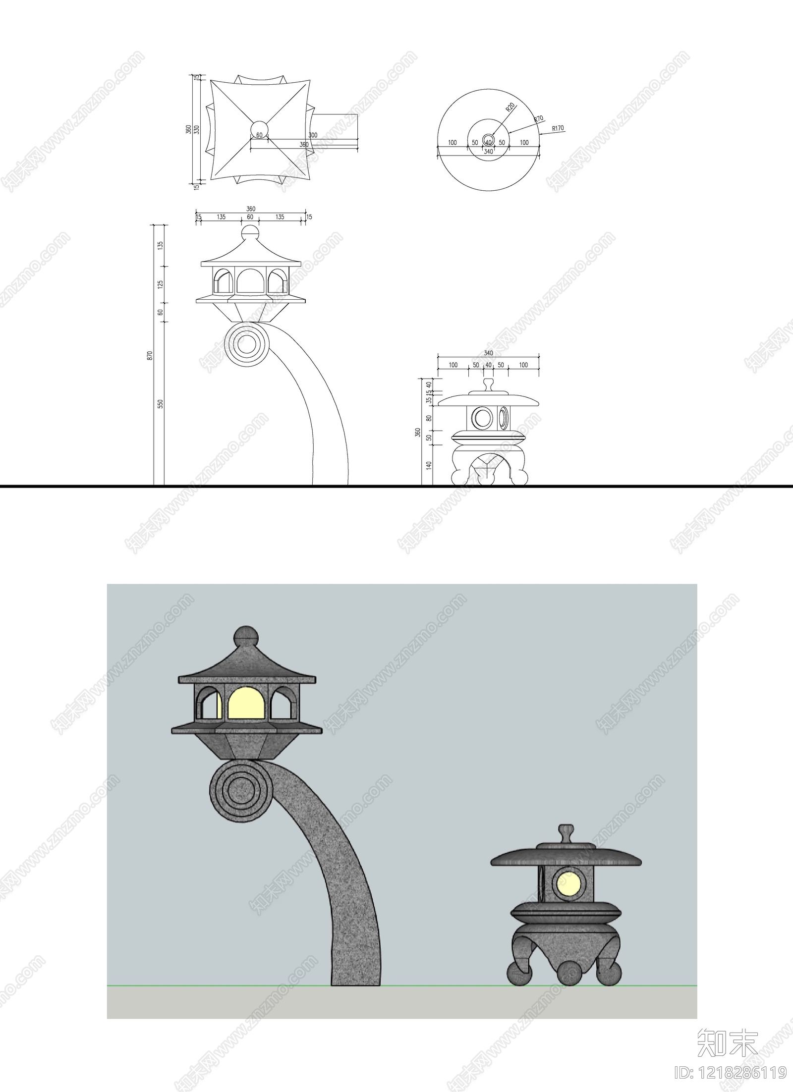 家具三视图CAD图纸