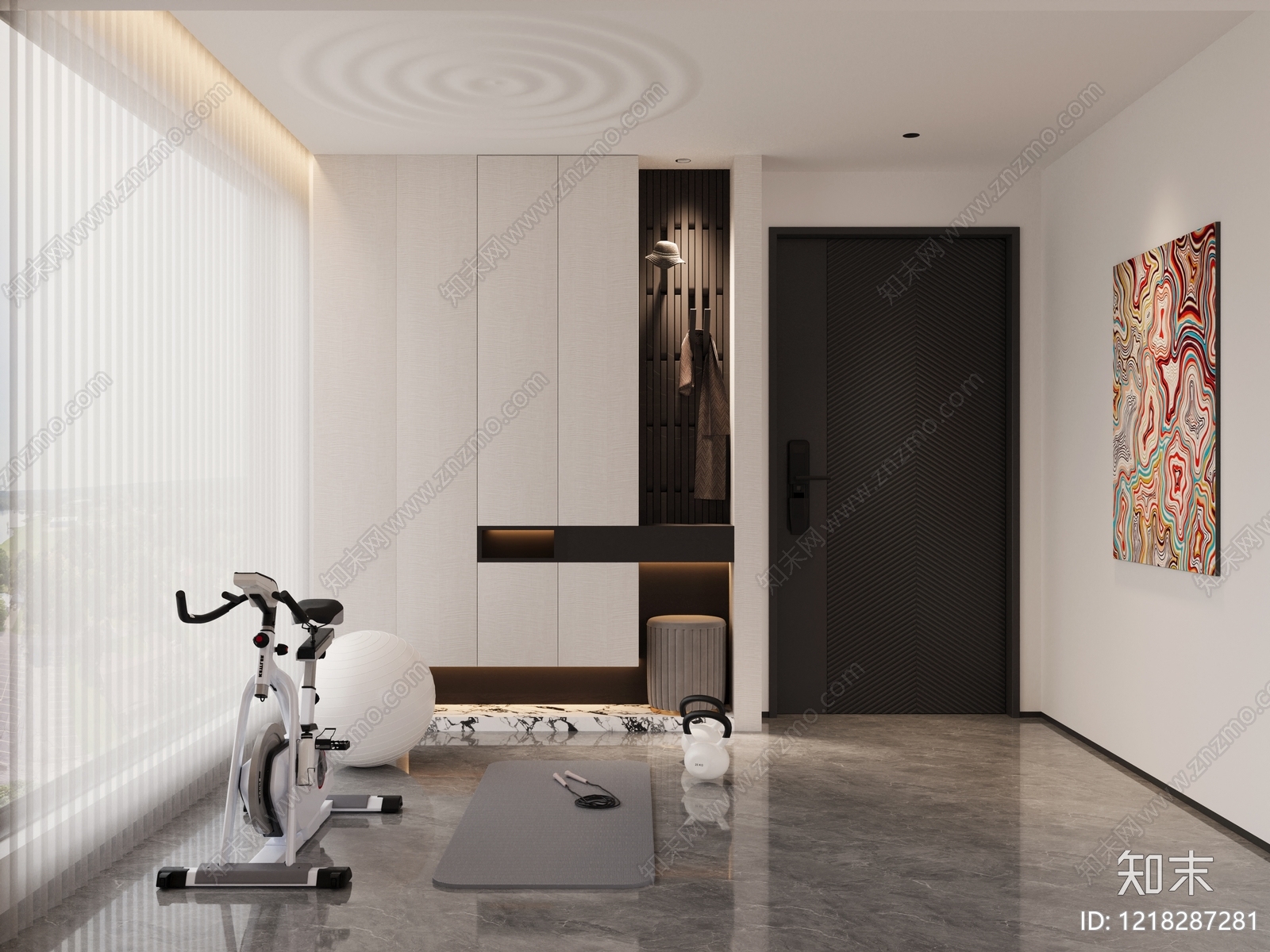 现代简约健身房3D模型下载【ID:1218287281】
