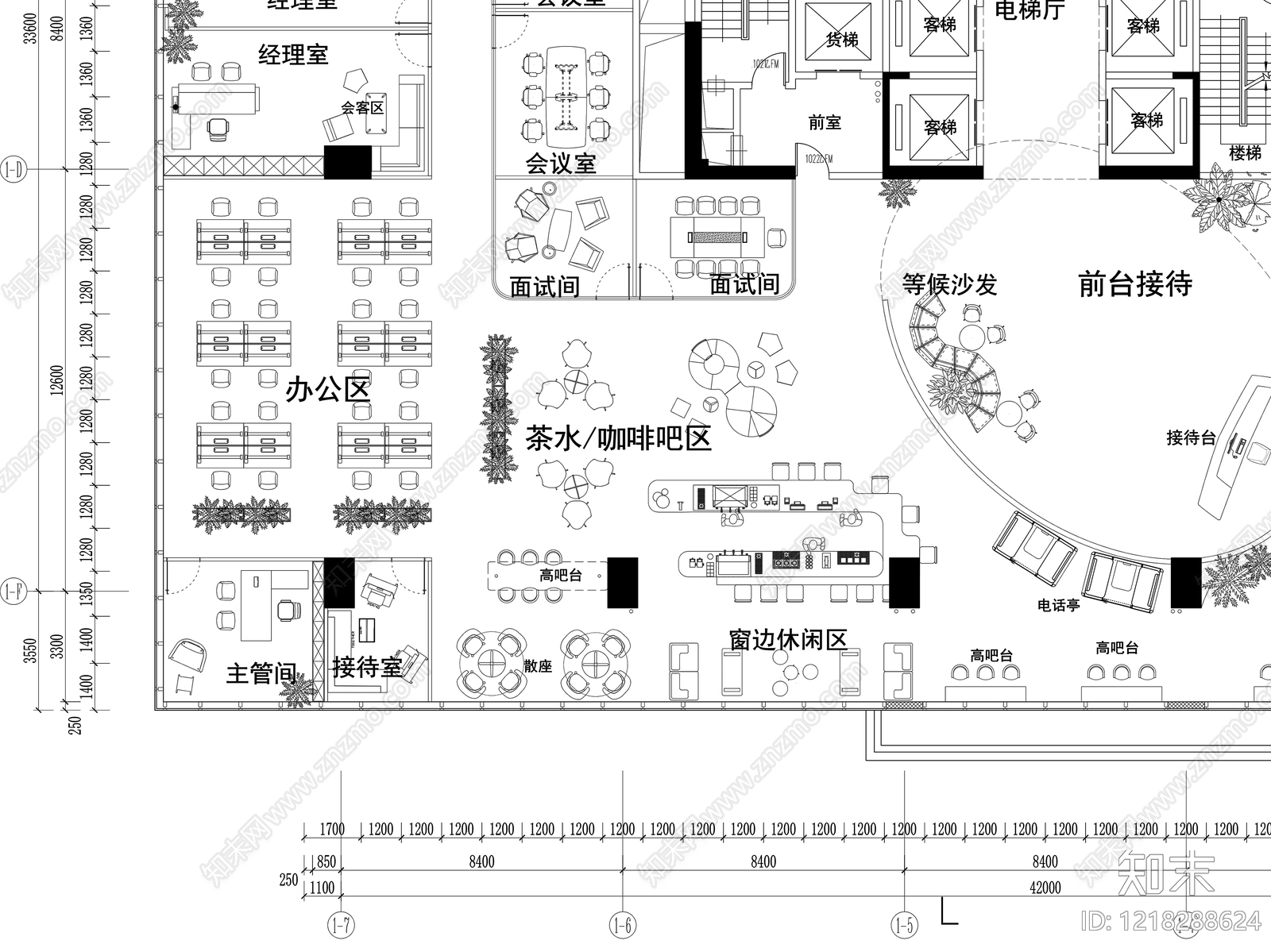 整体办公空间cad施工图下载【ID:1218288624】
